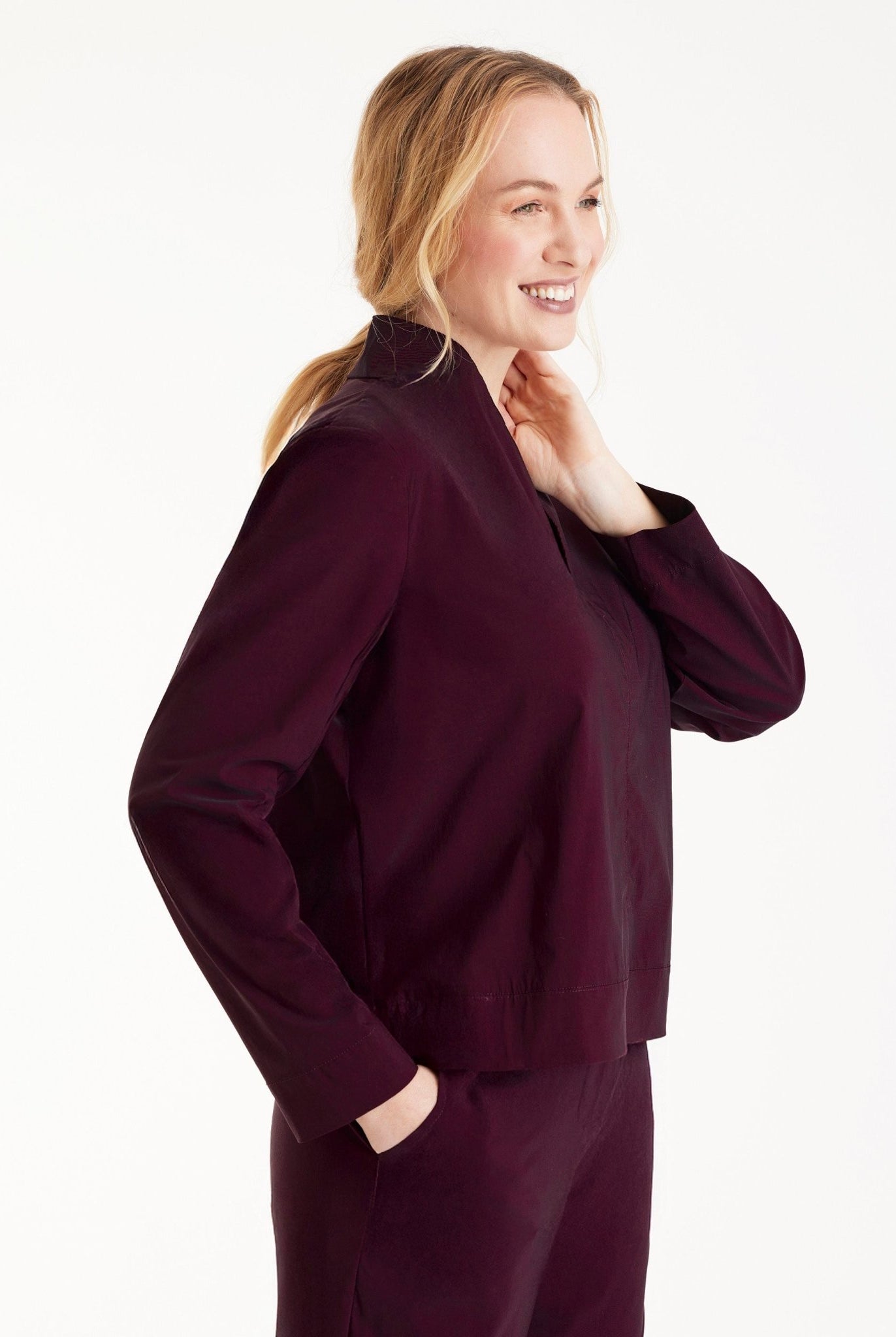 Bluse JIBRYX V - Ausschnitt und langem Arm - FOX'S - Fashion