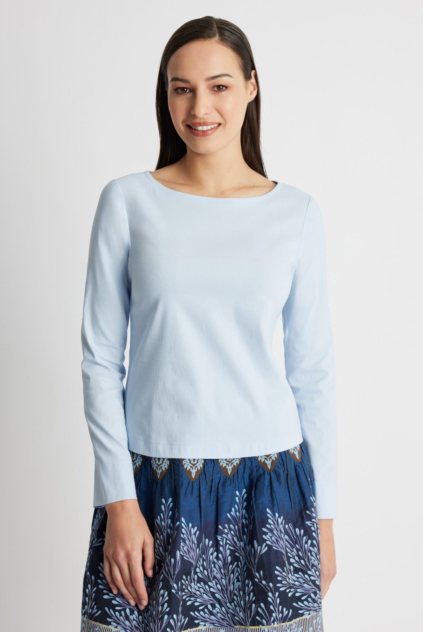 Gerade Bluse BONIUS aus leichtem Baumwoll-Mix mit Stretch - FOX'S-Fashion