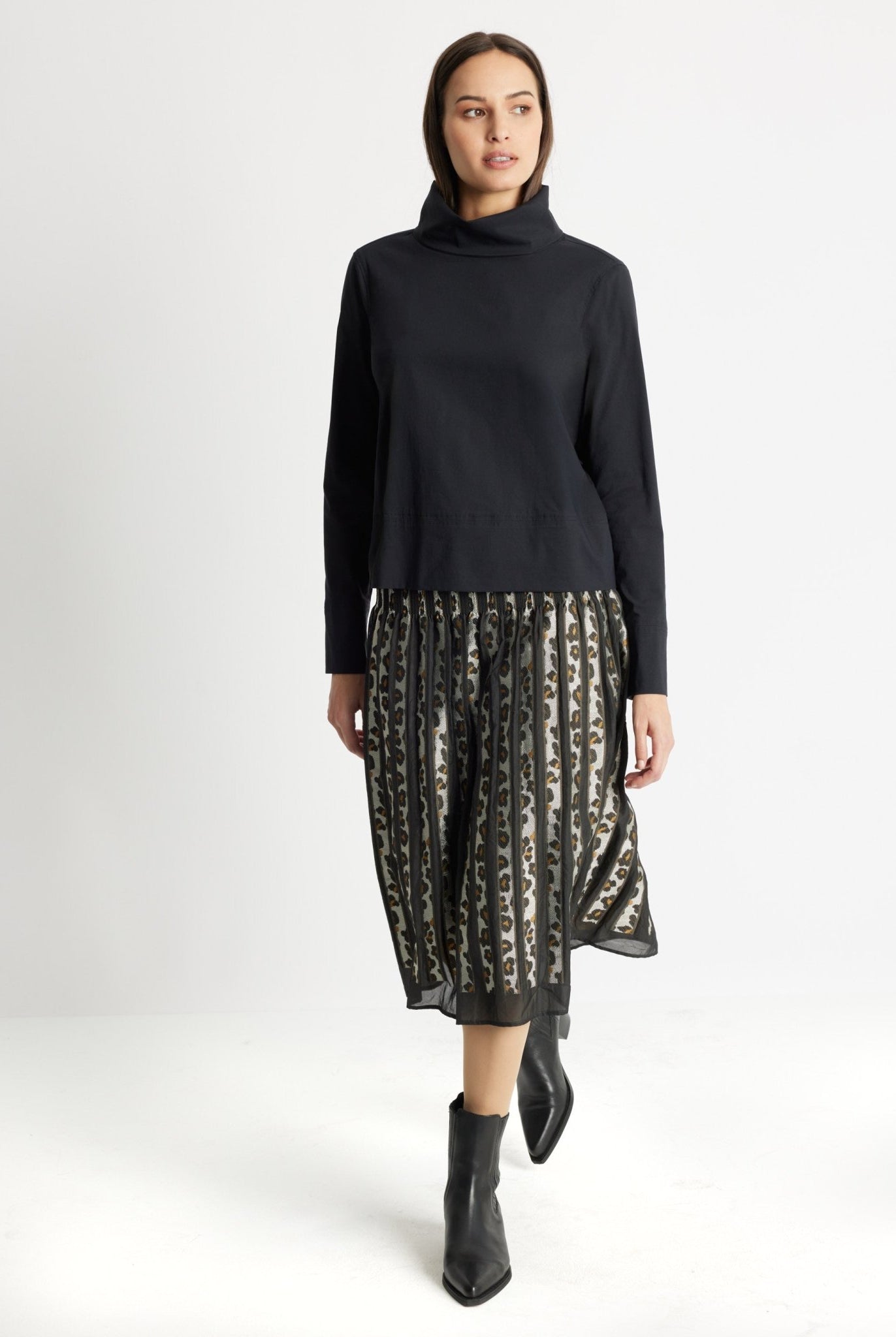 Gerade Bluse BRIZCO aus leichtem Baumwoll-Mix mit Stretch - FOX'S-Fashion