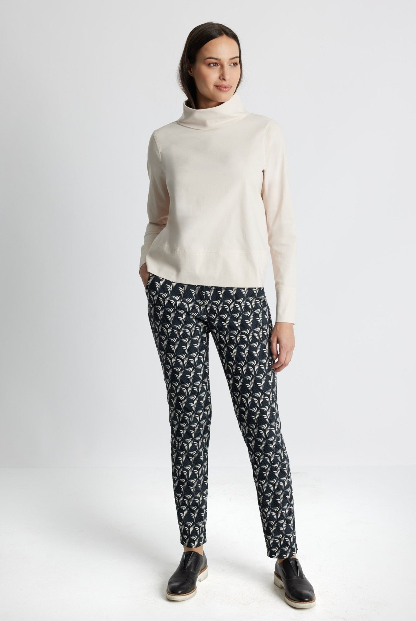 Gerade Bluse BRIZCO aus leichtem Baumwoll-Mix mit Stretch - FOX'S-Fashion