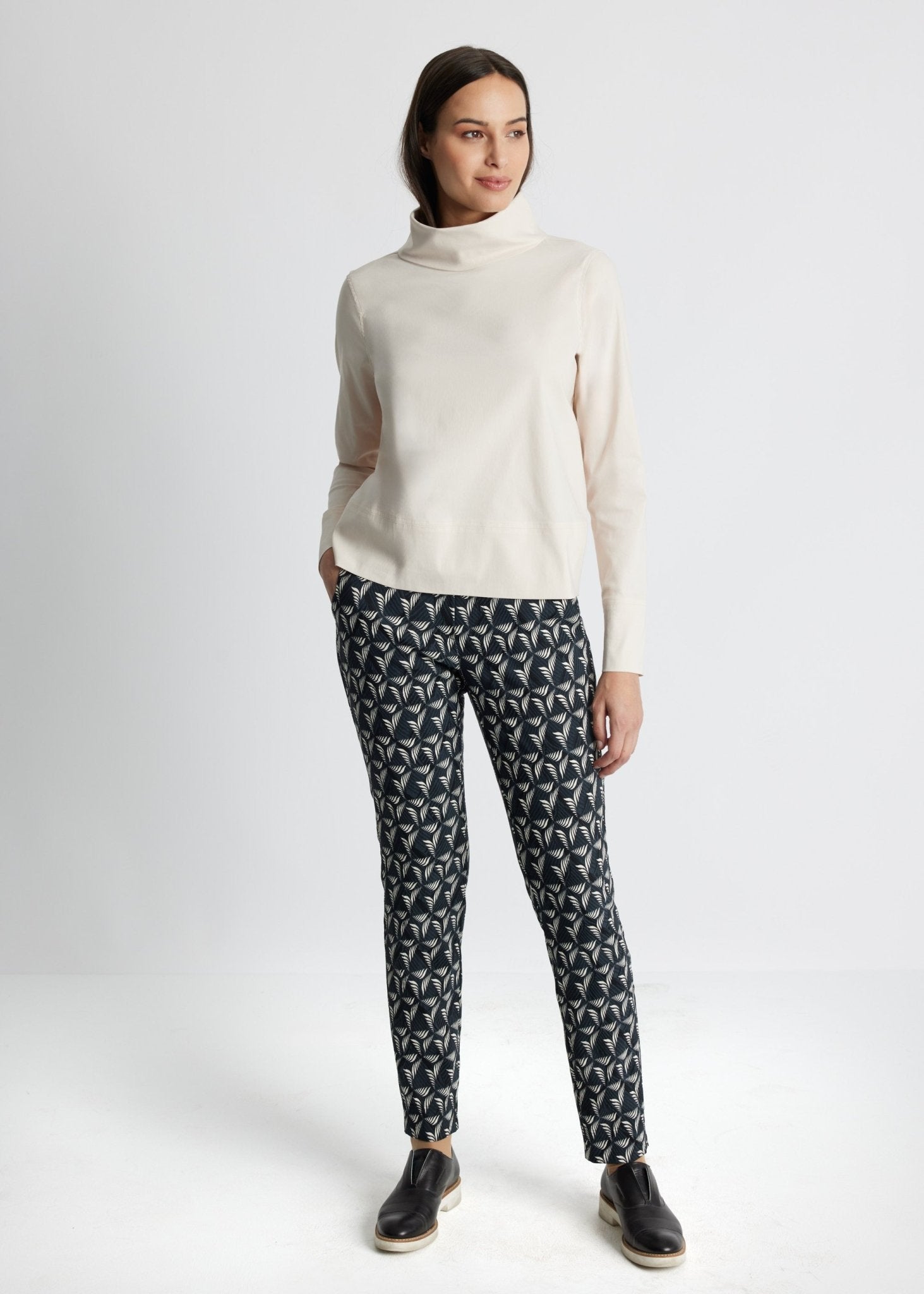 Gerade Bluse BRIZCO aus leichtem Baumwoll-Mix mit Stretch - FOX'S-Fashion