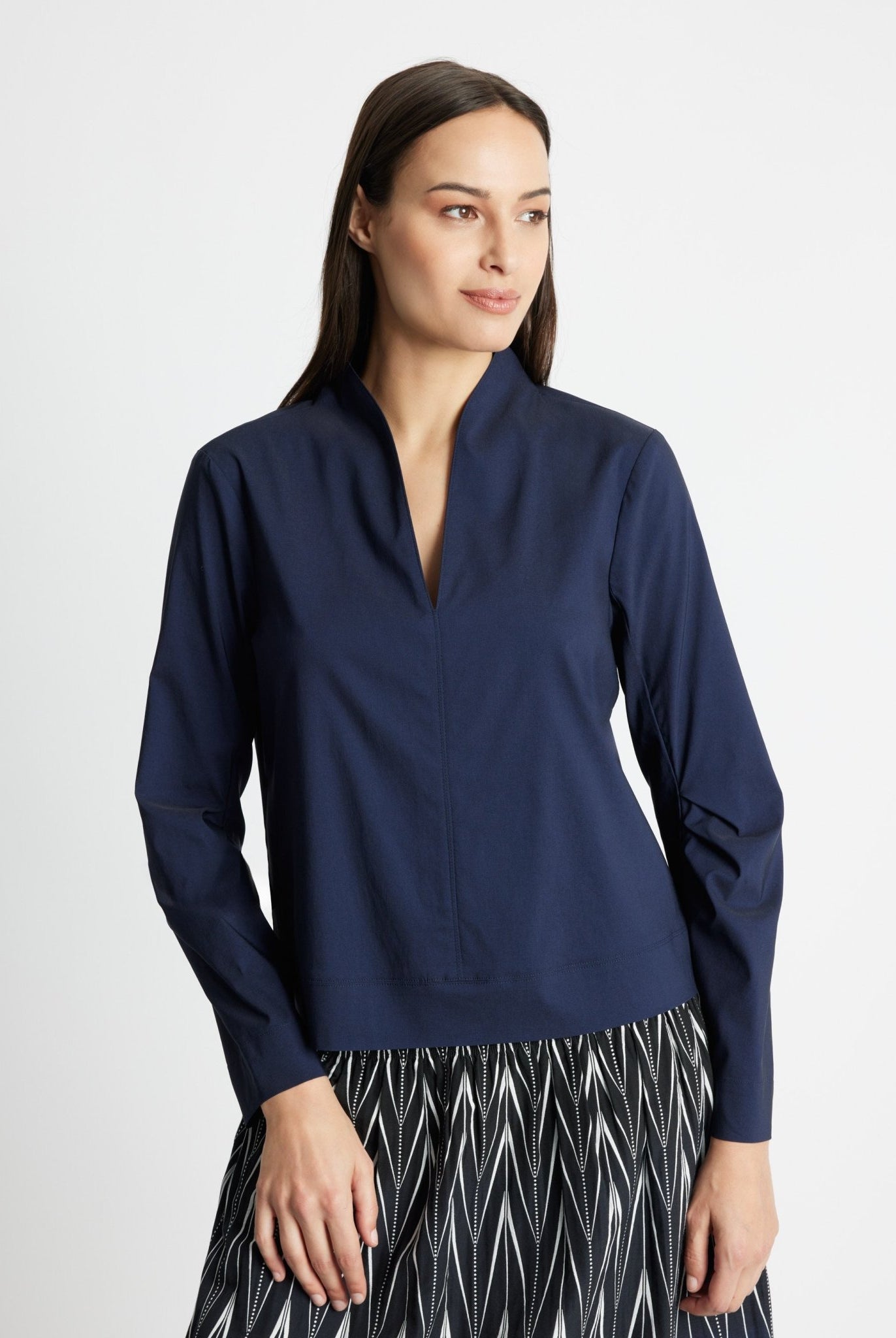 Gerade Bluse JIBRYX aus Viskose-Mix mit Stretch - FOX'S-Fashion