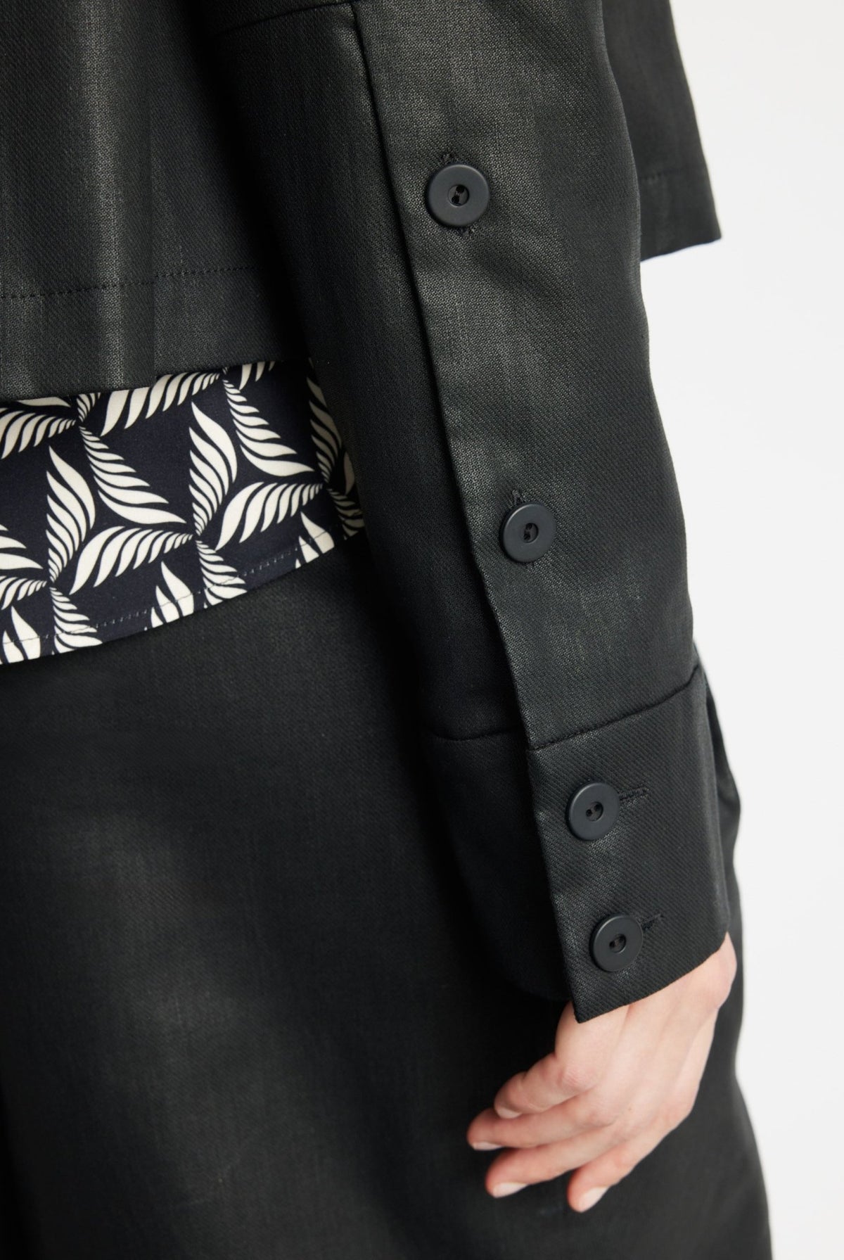 Gerade Hemdjacke ZANZIA aus 100 % Baumwolle - FOX'S-Fashion
