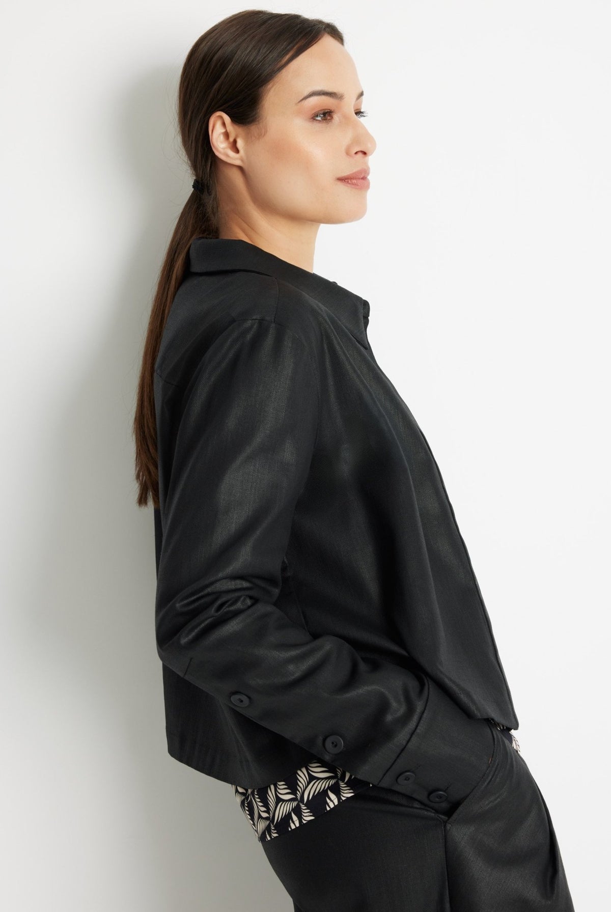 Gerade Hemdjacke ZANZIA aus 100 % Baumwolle - FOX'S-Fashion
