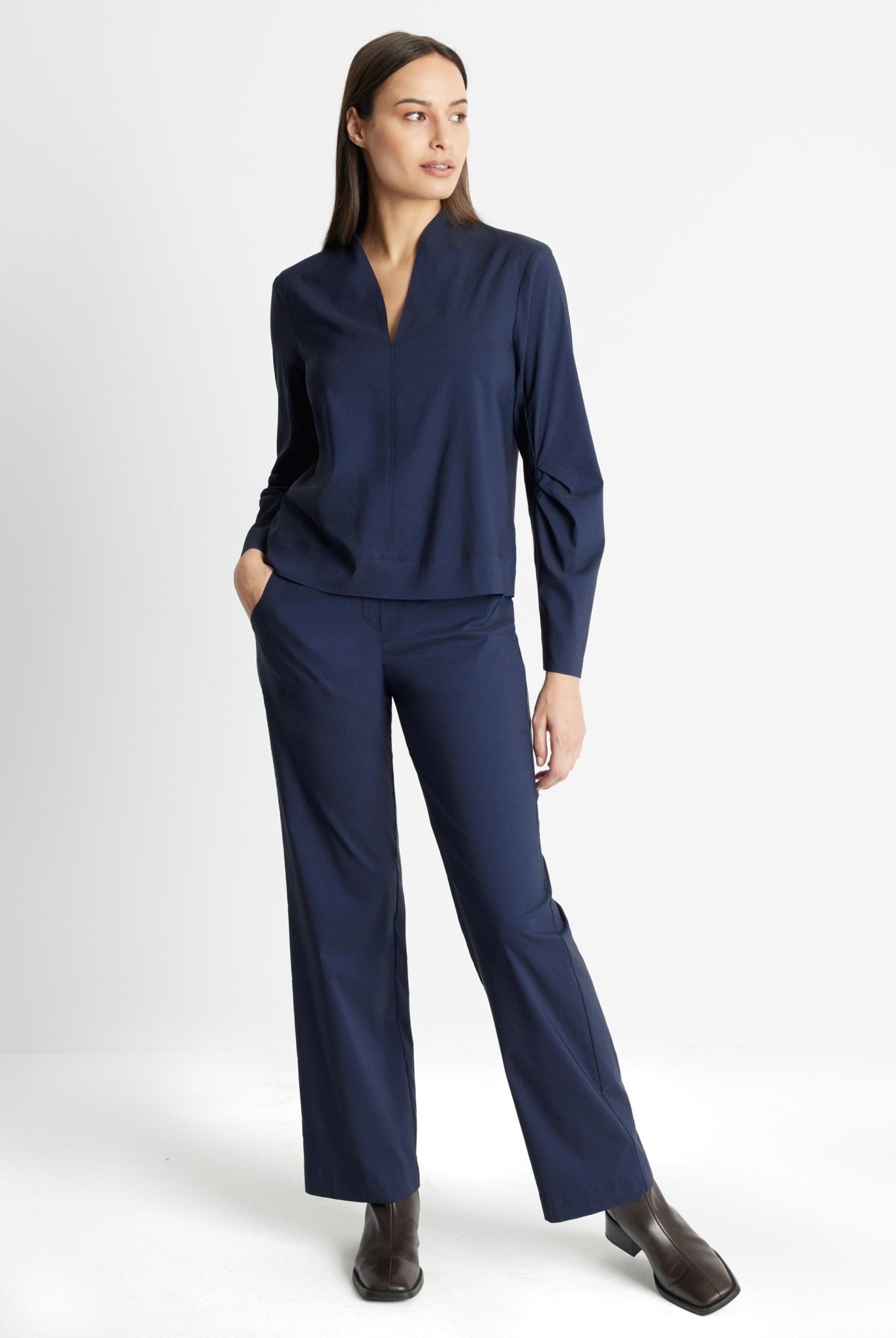 Gerade Hose JUSTIRA aus Viskose-Mix mit Gummibund - FOX'S-Fashion