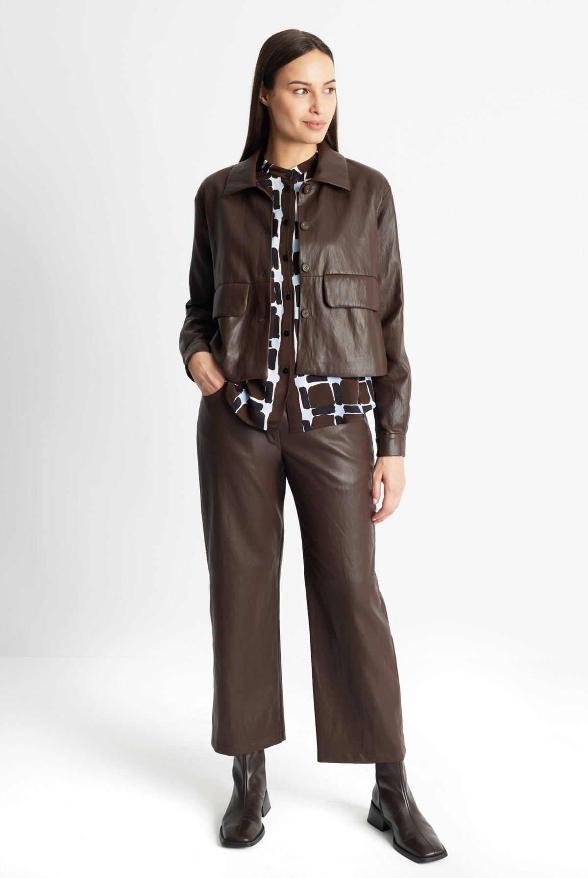 Gerade Jacke WIATA aus Lederimitat - FOX'S-Fashion