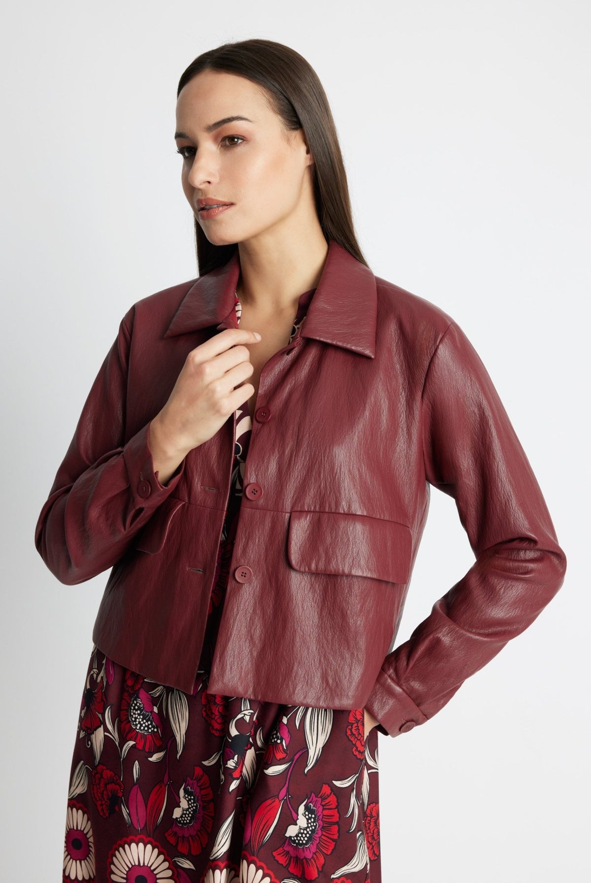 Gerade Jacke WIATA aus Lederimitat - FOX'S-Fashion