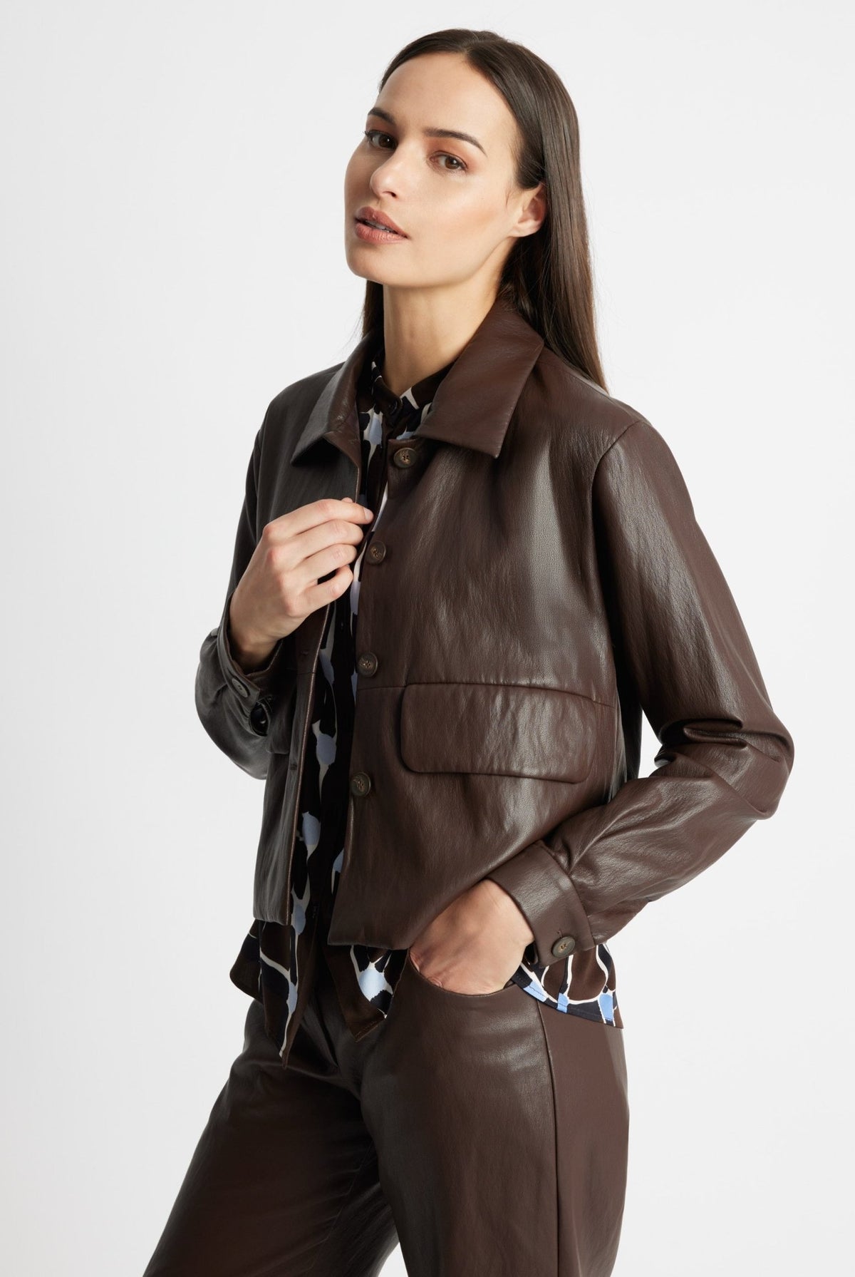 Gerade Jacke WIATA aus Lederimitat - FOX'S-Fashion