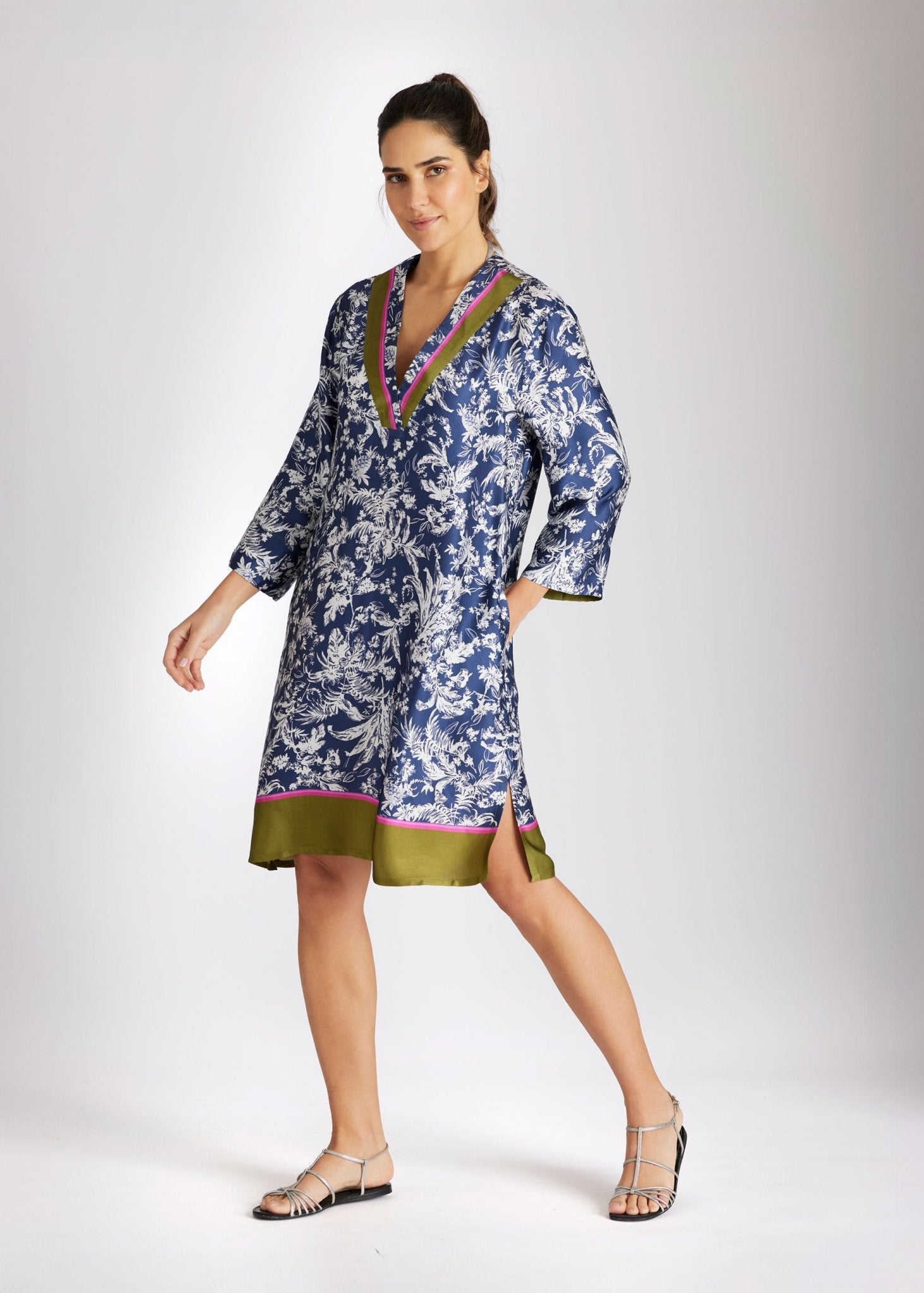 Gerade Tunika ZUKINA aus Viskose mit 3/4 - Arm - FOX'S - Fashion