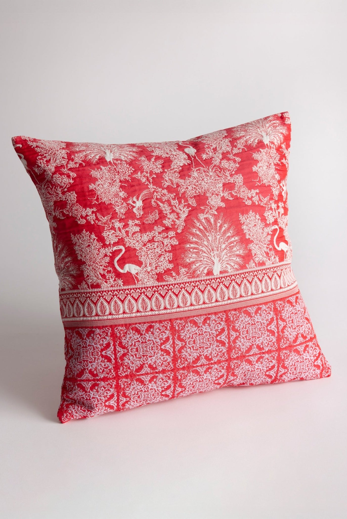 Gewebte Dekokissenhülle EVELIN in edlem Jacquard aus Baumwoll - Viskose - Mix - FOX'S - Fashion