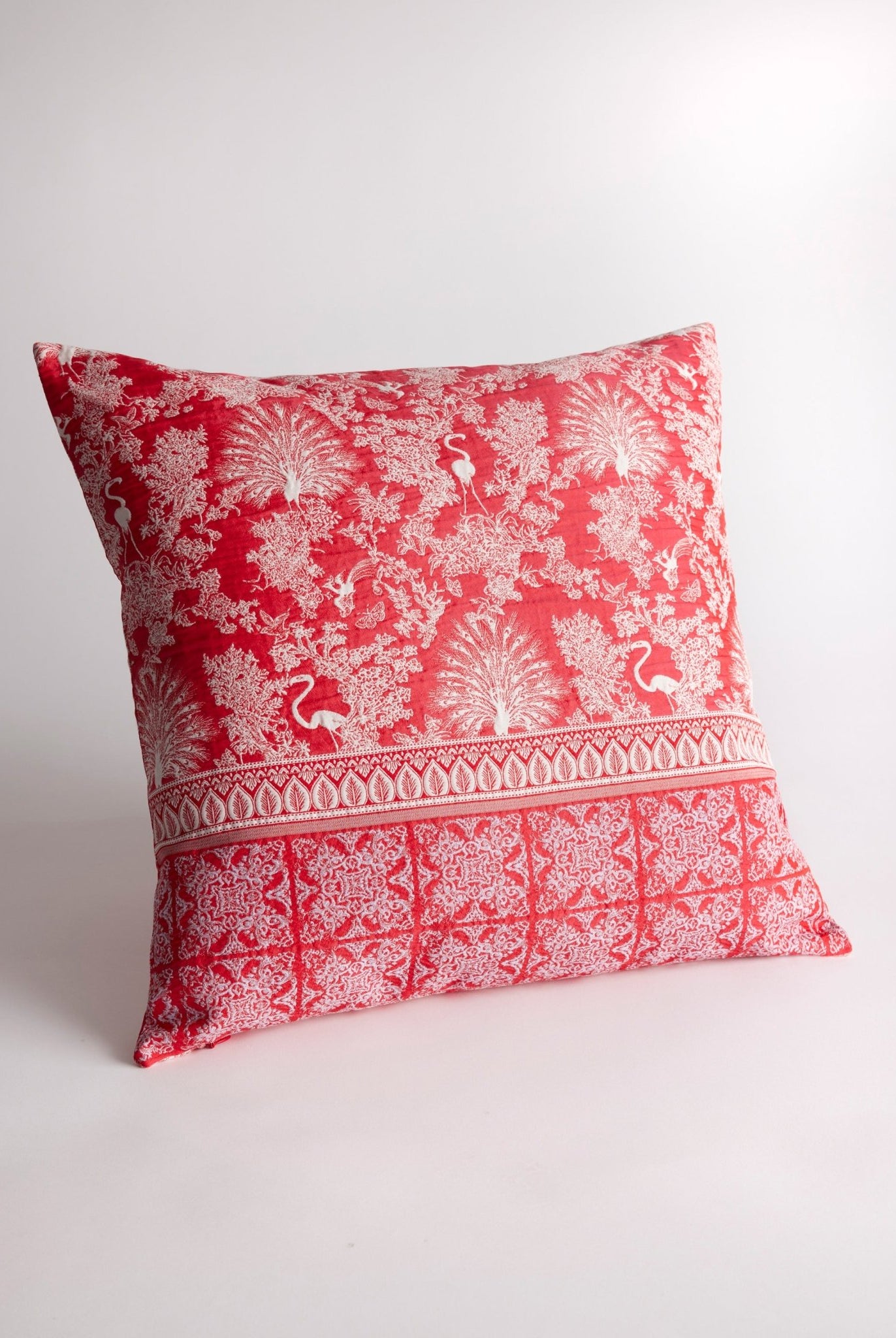 Gewebte Dekokissenhülle EVELIN in edlem Jacquard aus Baumwoll - Viskose - Mix - FOX'S - Fashion