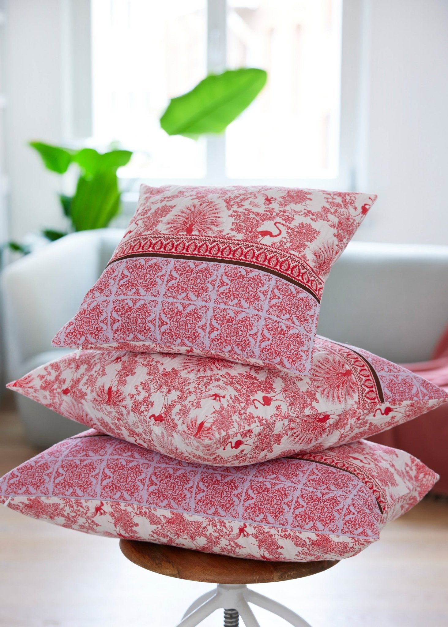 Gewebte Dekokissenhülle EVELIN in edlem Jacquard aus Baumwoll - Viskose - Mix - FOX'S - Fashion