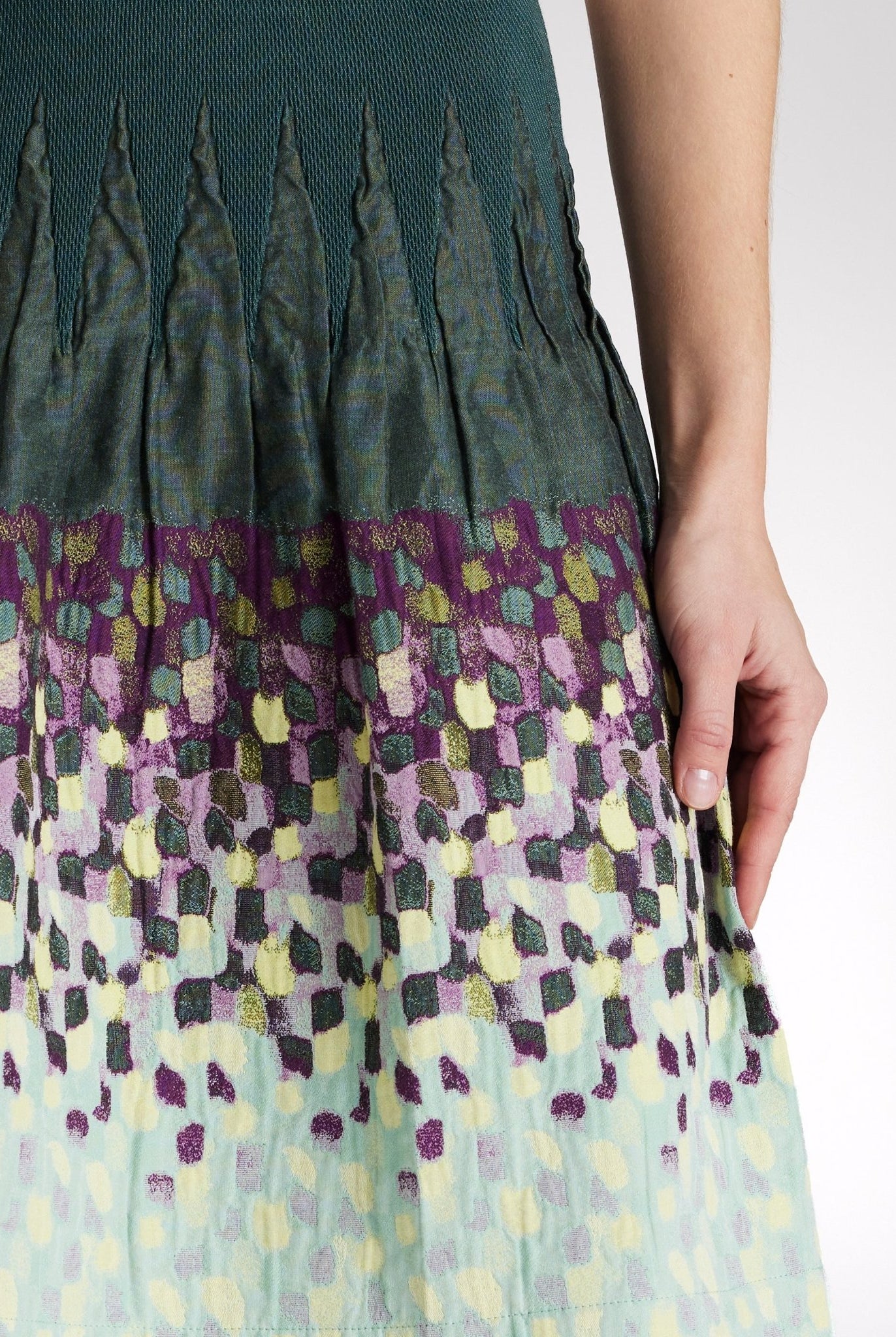 Kurzer One Size Rock LACROS-S mit Gummibund und Fleckenmuster in Grün