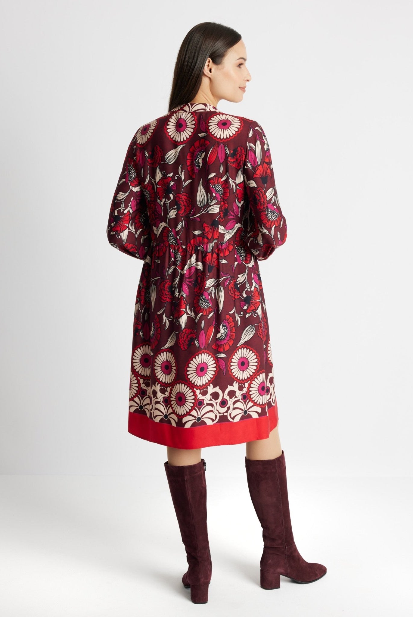 Kurzes Kleid VALUNA aus 100 % Viskose in leichter A-Linie - FOX'S-Fashion