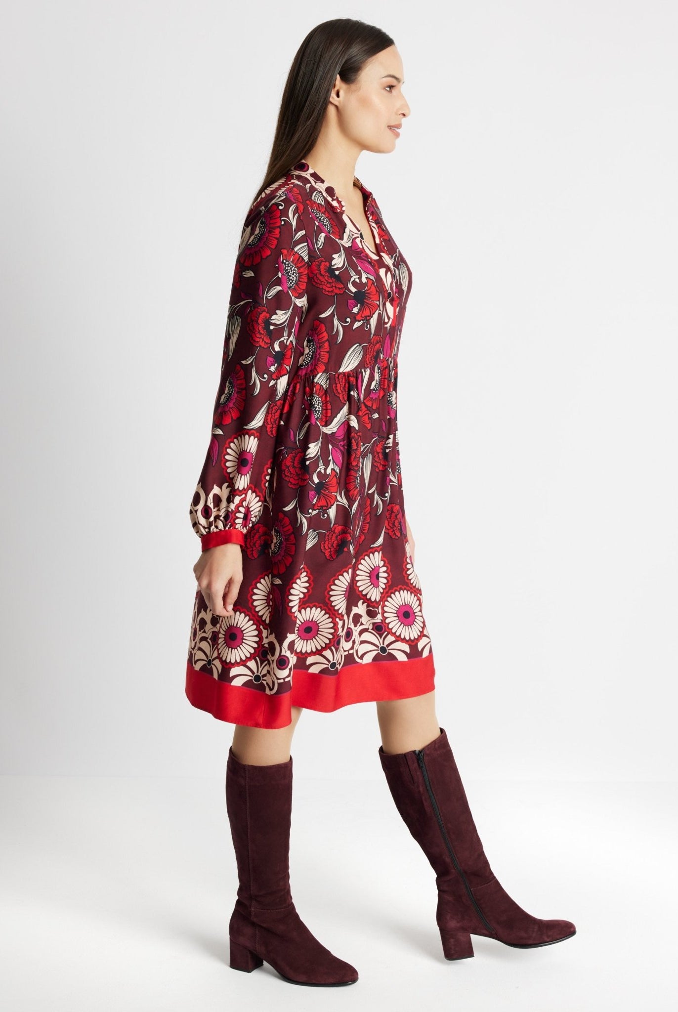 Kurzes Kleid VALUNA aus 100 % Viskose in leichter A-Linie - FOX'S-Fashion
