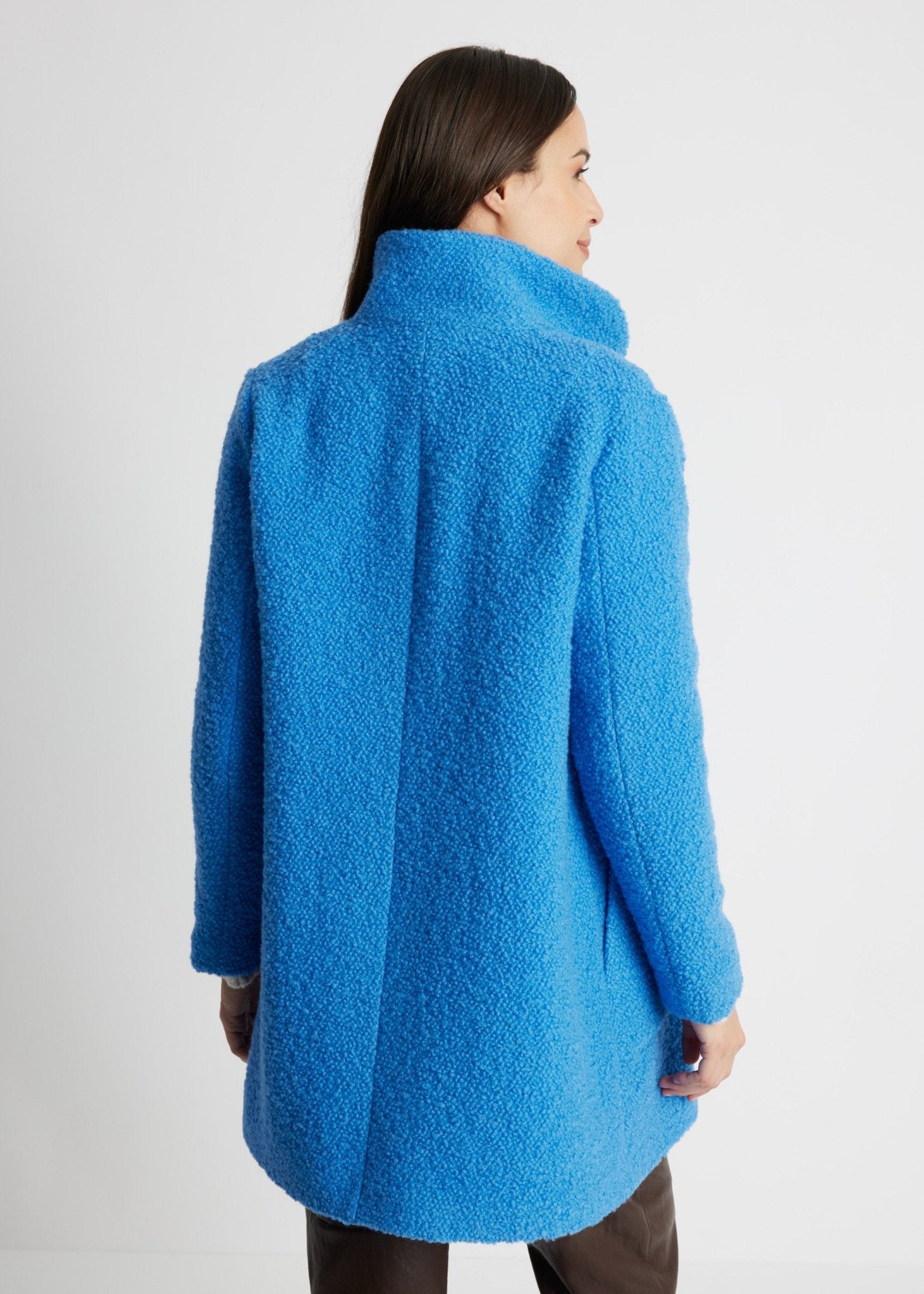 Lange Jacke ODUANA aus Schurwolle im Teddy-Look - FOX'S-Fashion
