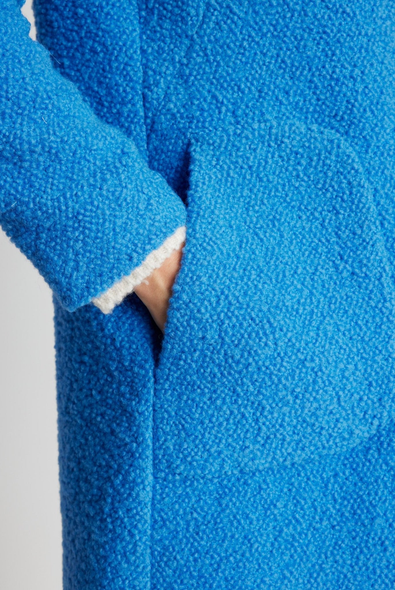 Lange Jacke ODUANA aus Schurwolle im Teddy-Look - FOX'S-Fashion