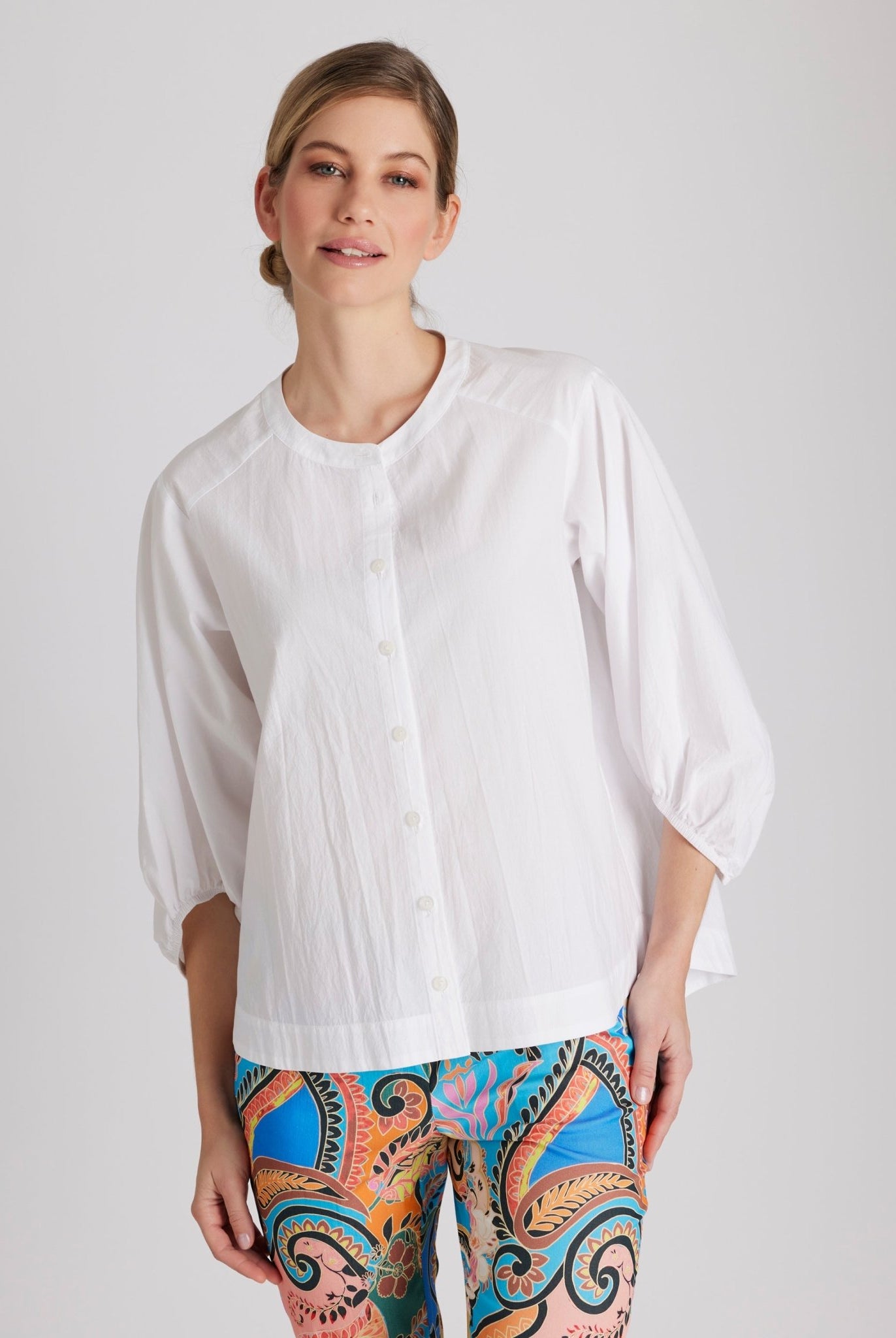 Legere Bluse BLOMBERGA aus 100 % Baumwolle - FOX'S - Fashion