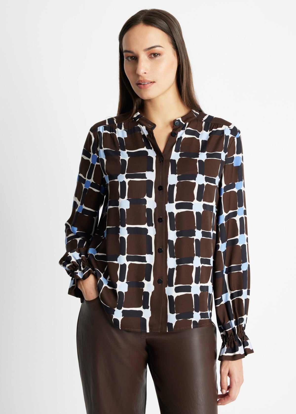 Legere Bluse VALYRA aus 100 % Viskose - FOX'S-Fashion