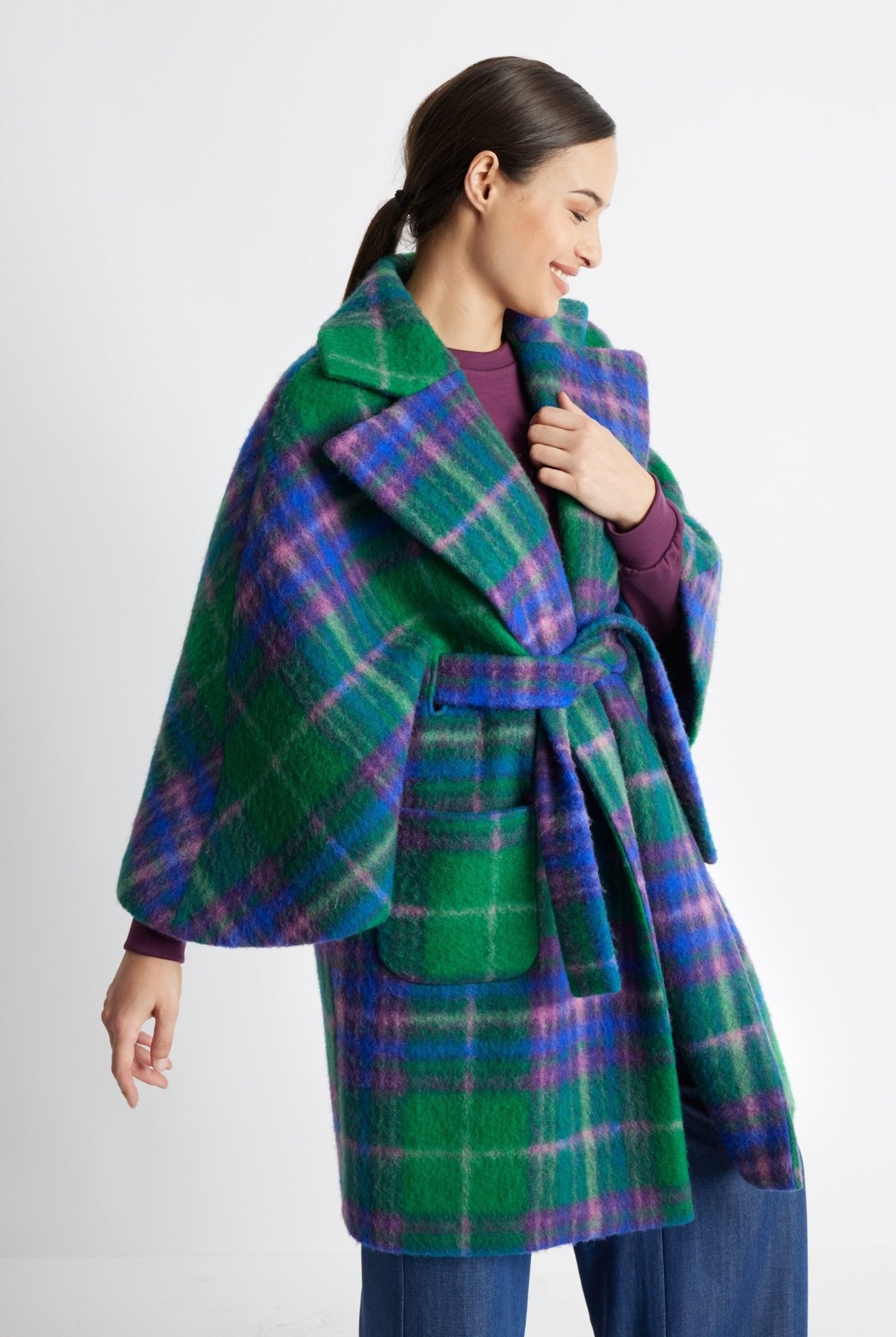 Legere Cape-Jacke KAPILARI aus Schurwolle - FOX'S-Fashion