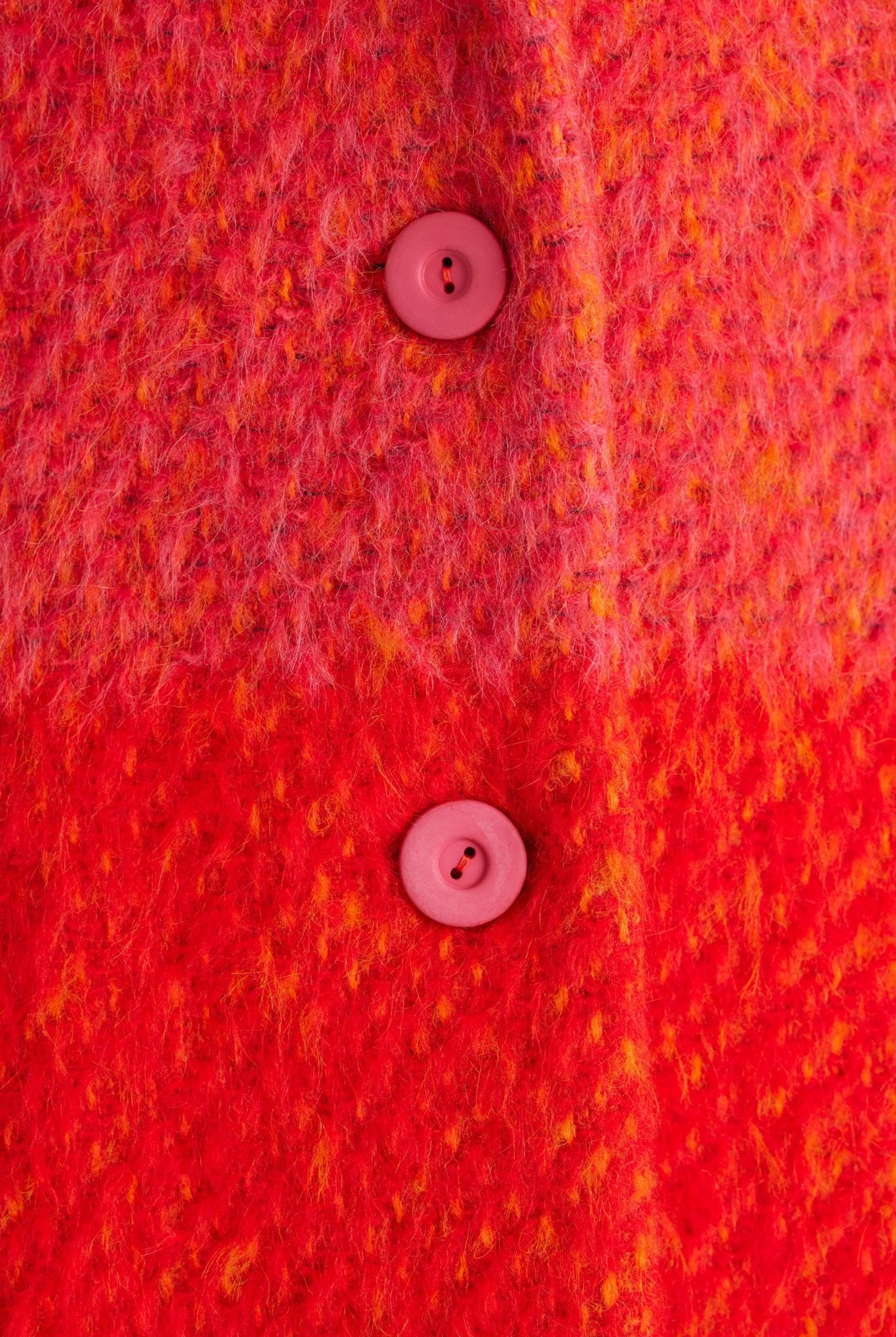 Knielanger Mantel PURAMANI mit Revers und Knopfleiste in Rot