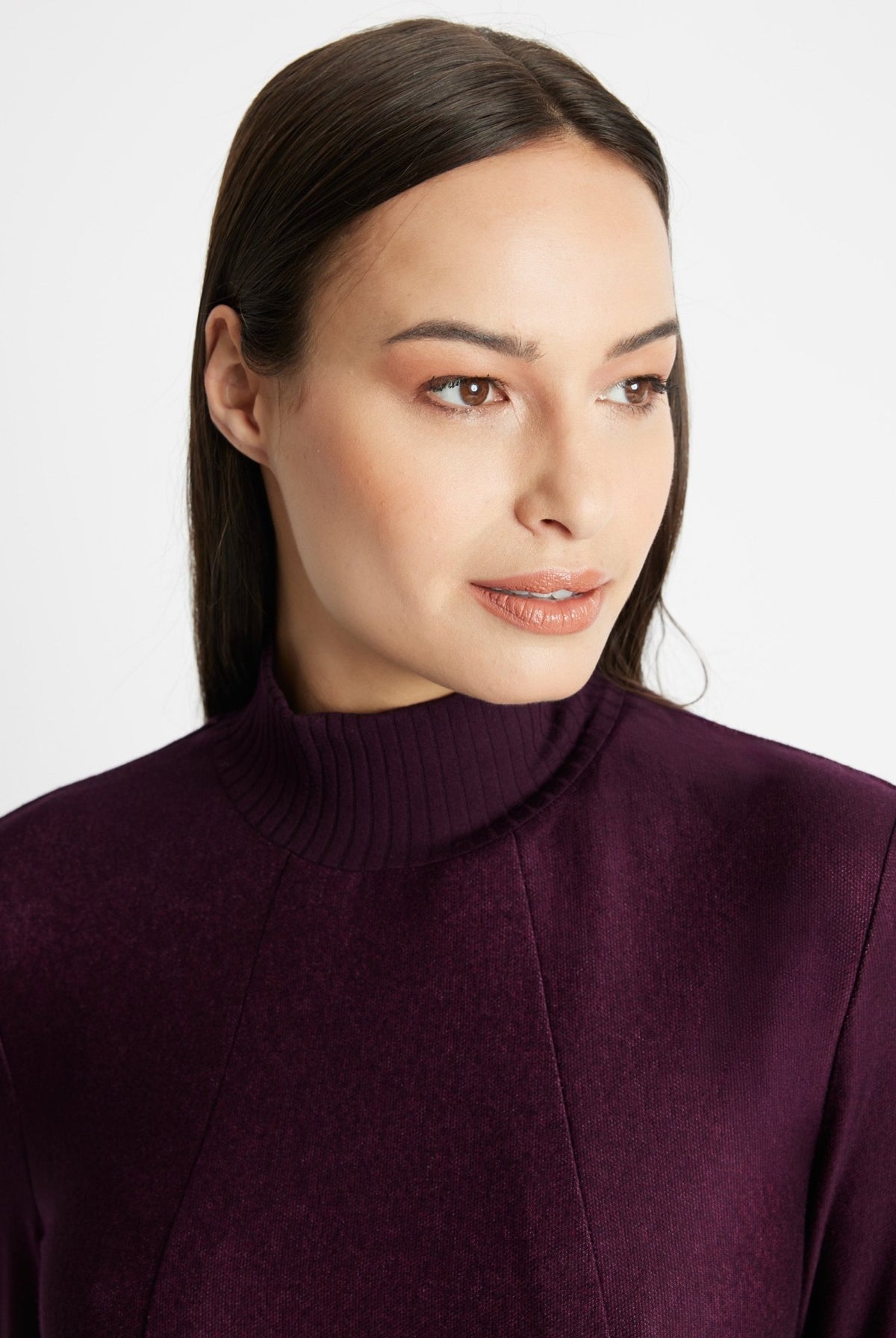 Midi-Kleid YIQUINA aus Feinstrickjersey in A-Linie - FOX'S-Fashion