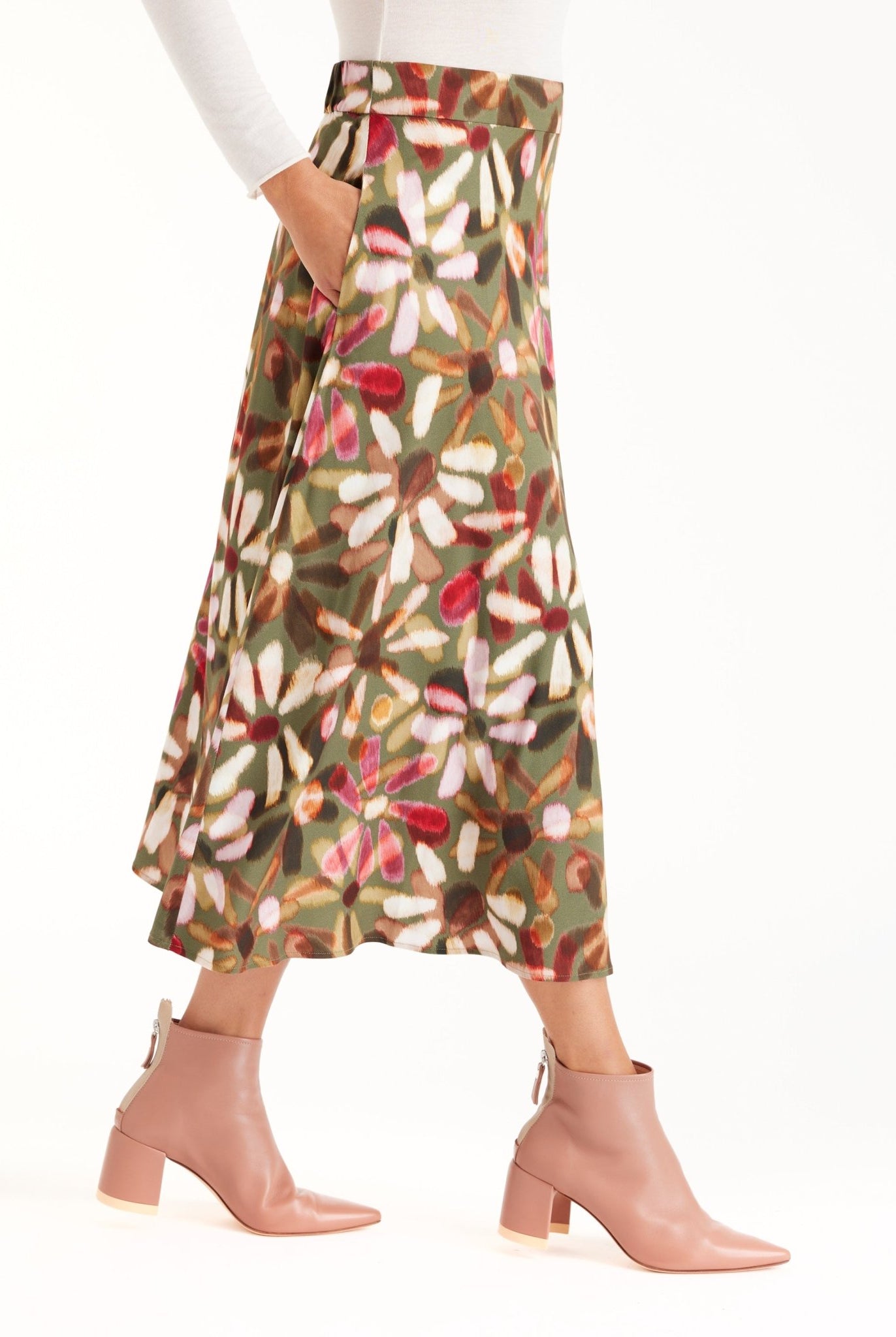 Midi - Rock NATYRO mit Eingrifftaschen - FOX'S - Fashion