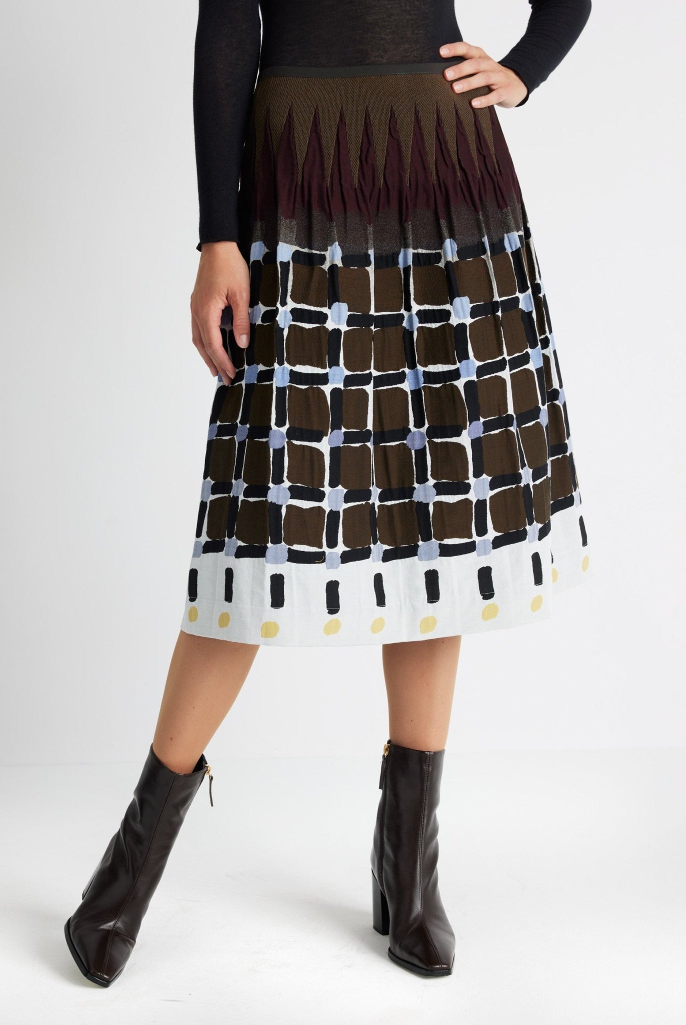 One Size Rock LONGERO-W aus Baumwoll-Mix in Midi-Länge mit Gummibund - FOX'S-Fashion