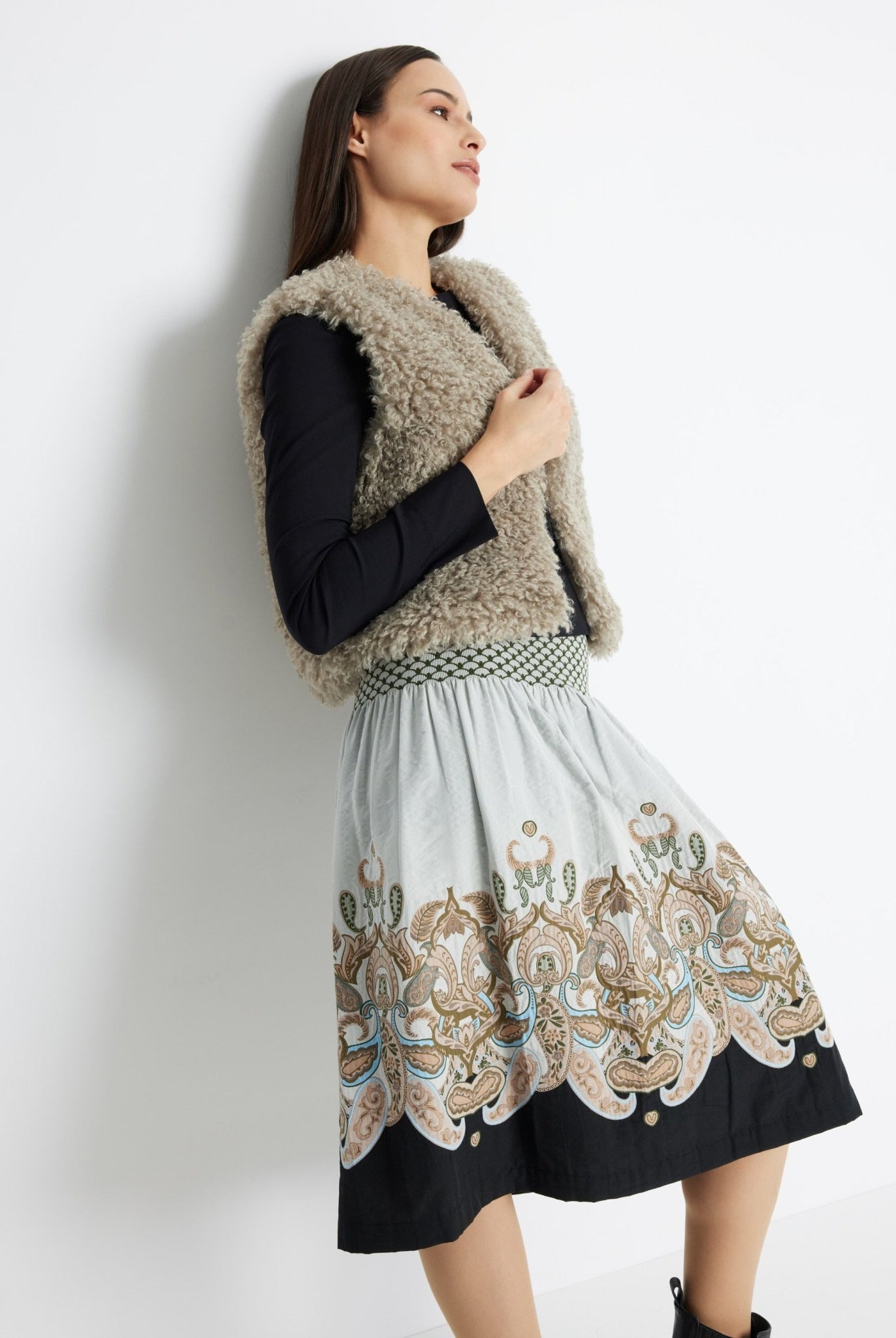 One Size Rock LONGERO-W aus Baumwoll-Mix in Midi-Länge mit Gummibund - FOX'S-Fashion
