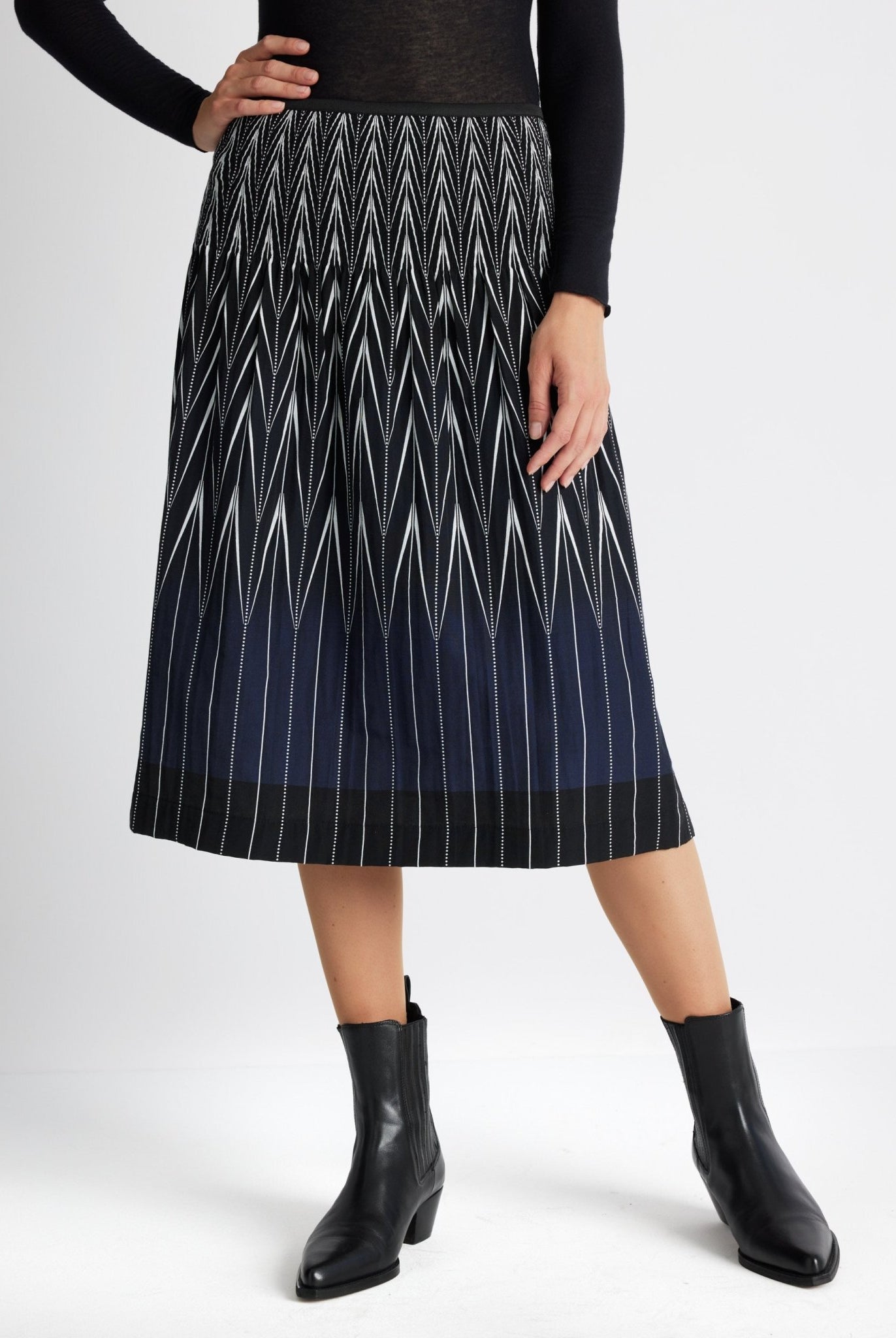 One Size Rock LONGERO-W aus Baumwoll-Mix in Midi-Länge mit Gummibund - FOX'S-Fashion