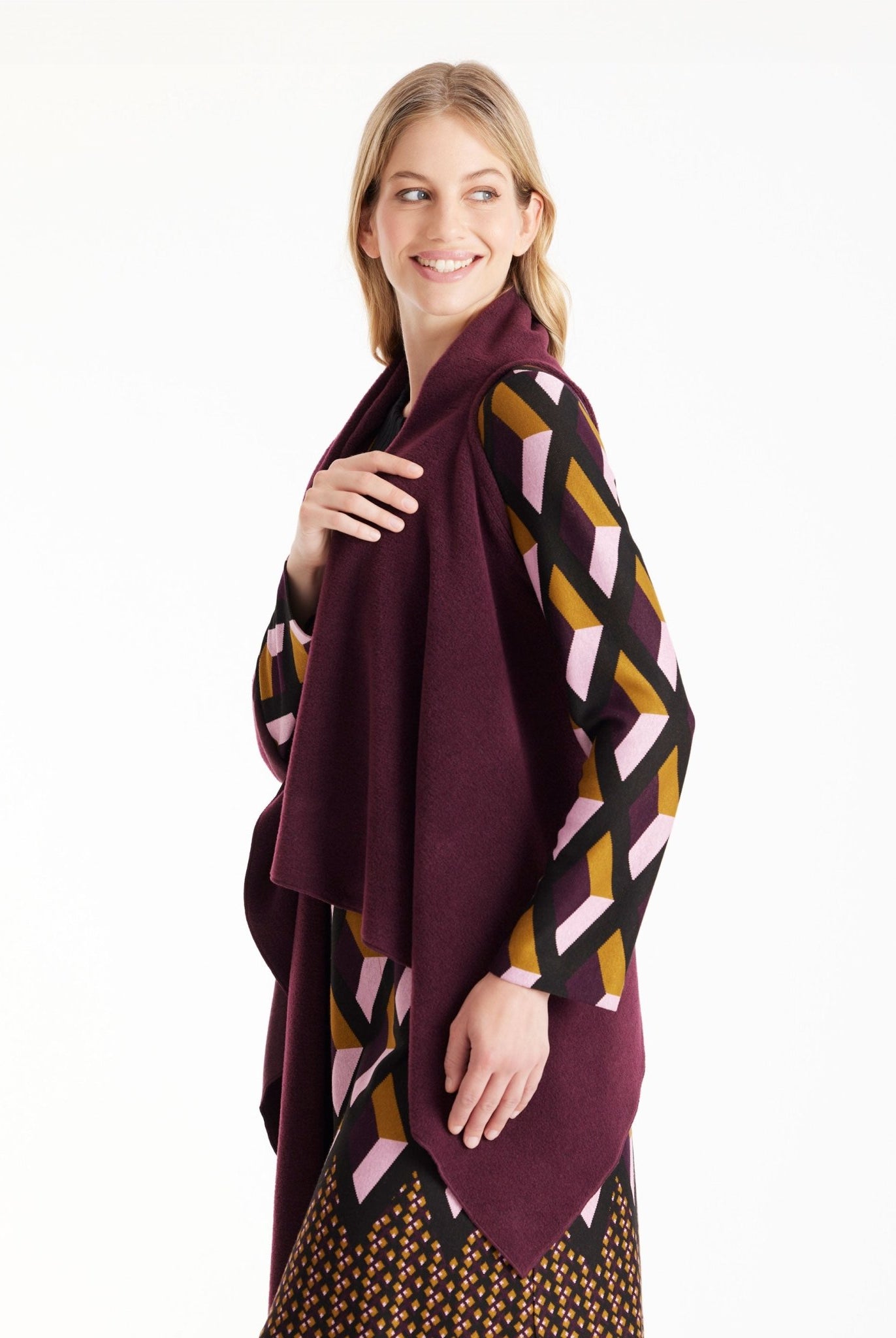 Stola SUSTOLA in Dunkelrot