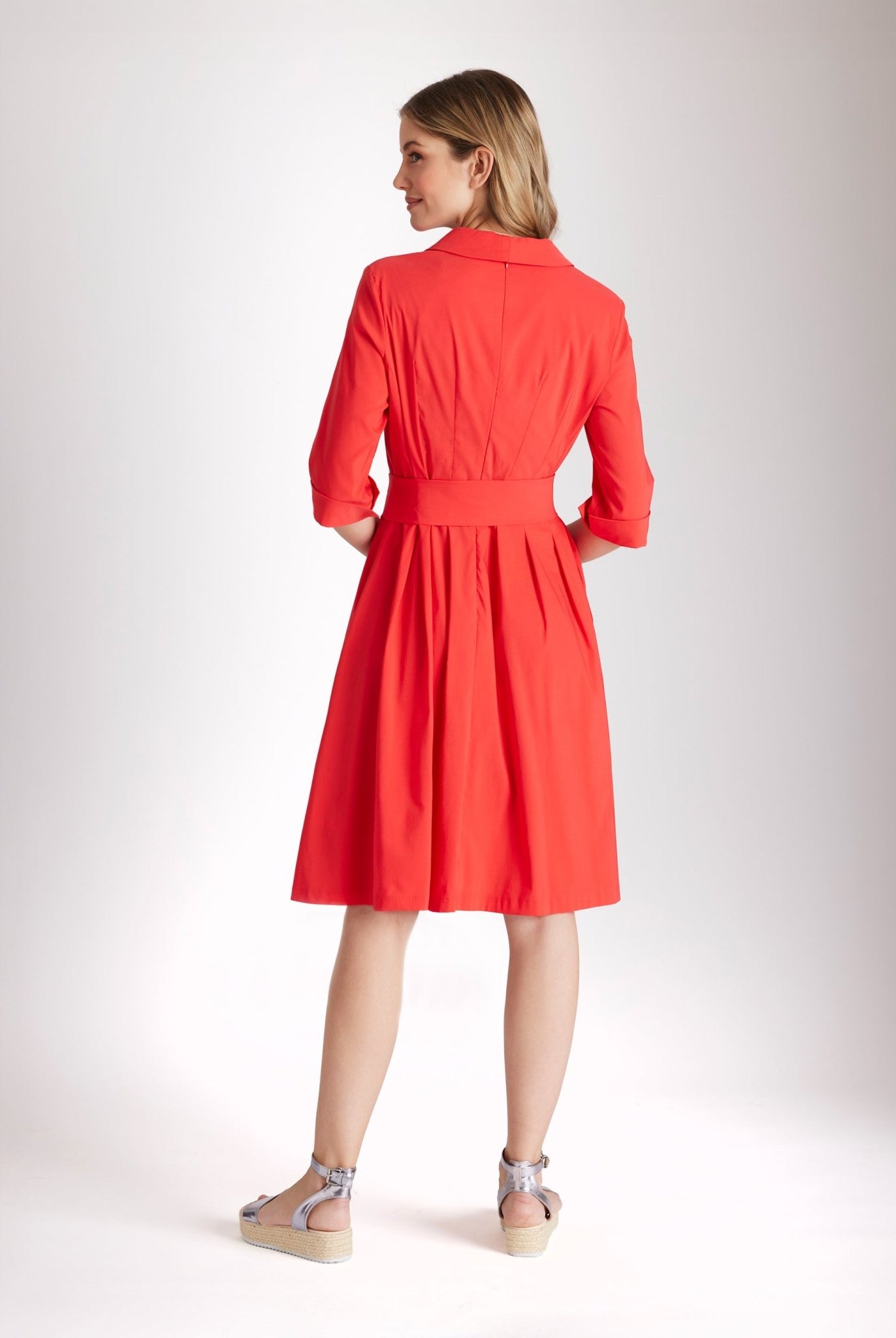 Tailliertes Kleid MEDAXY aus Baumwollmix mit Stretch - FOX'S - Fashion