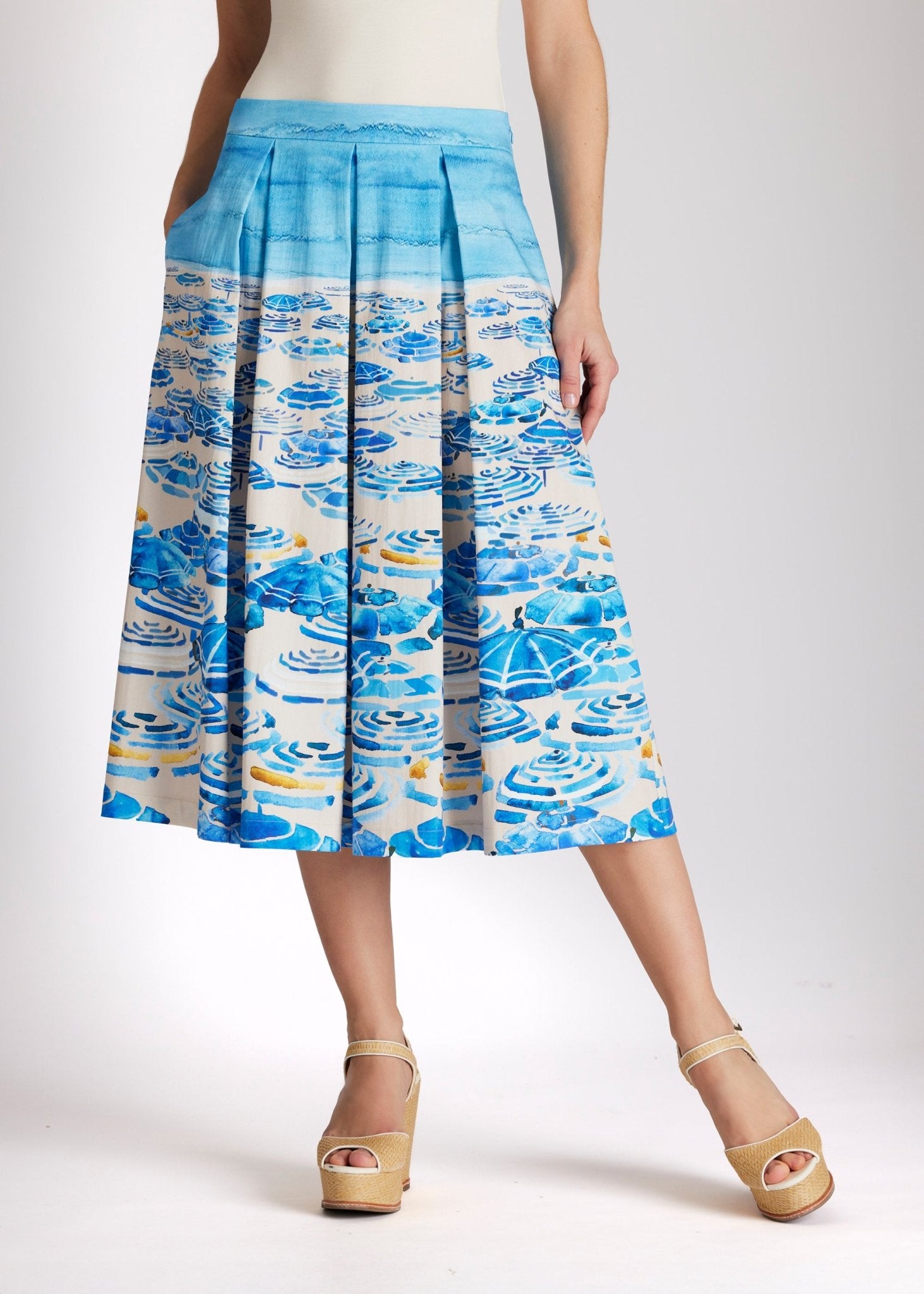 Weiter Rock FIPERO aus Bio - Baumwolle in Wadenlänge - FOX'S - Fashion