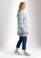 Gerade Longjacke EQUARDI in Jacquard aus Baumwollmix - FOX'S - Fashion