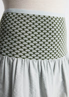 One Size Rock LONGERO-W in Midi-Länge mit Gummibund und Muster in Beige