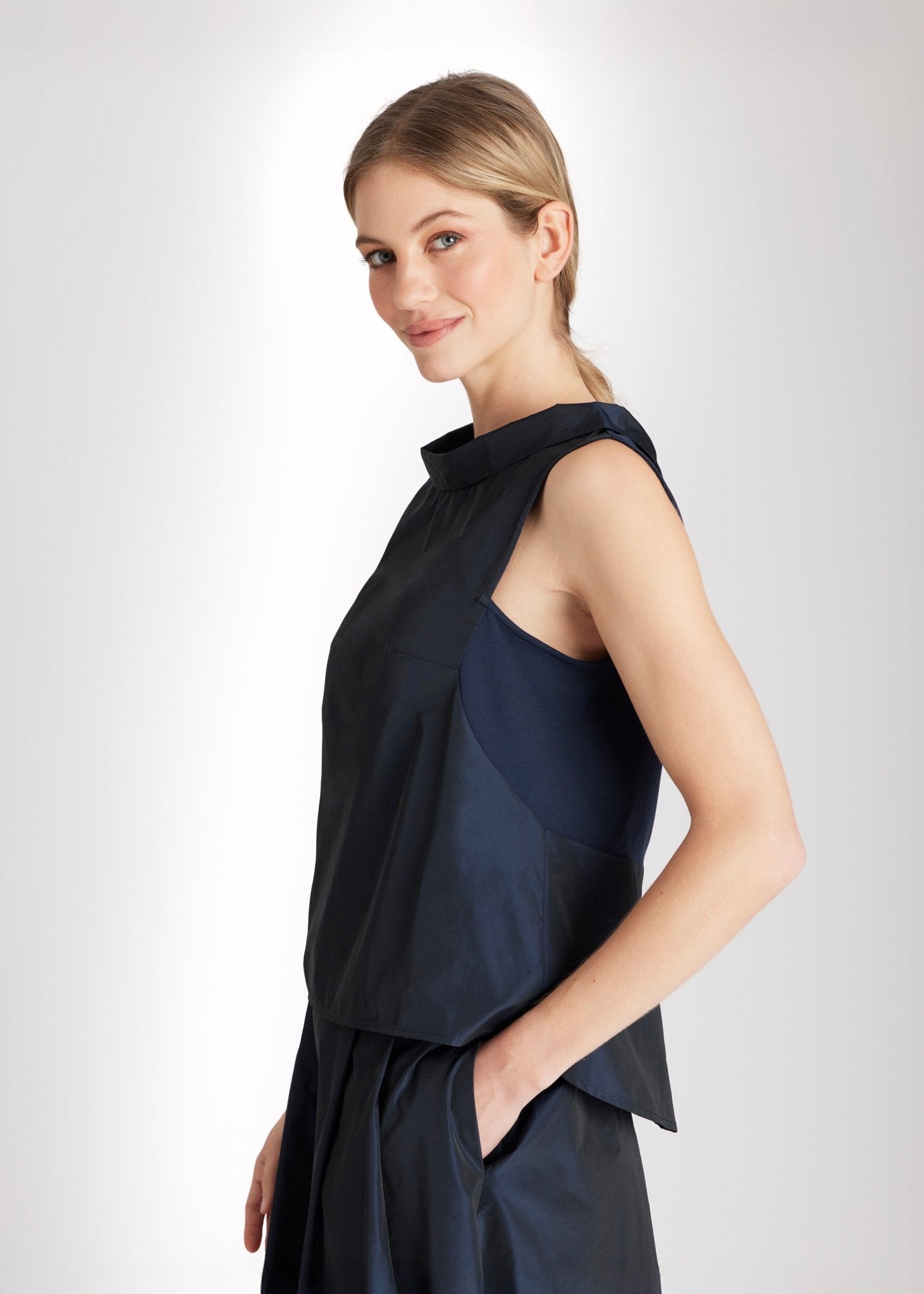 Bluse SENYZA aus Viskose und Taft in A - Linie - FOX'S - Fashion