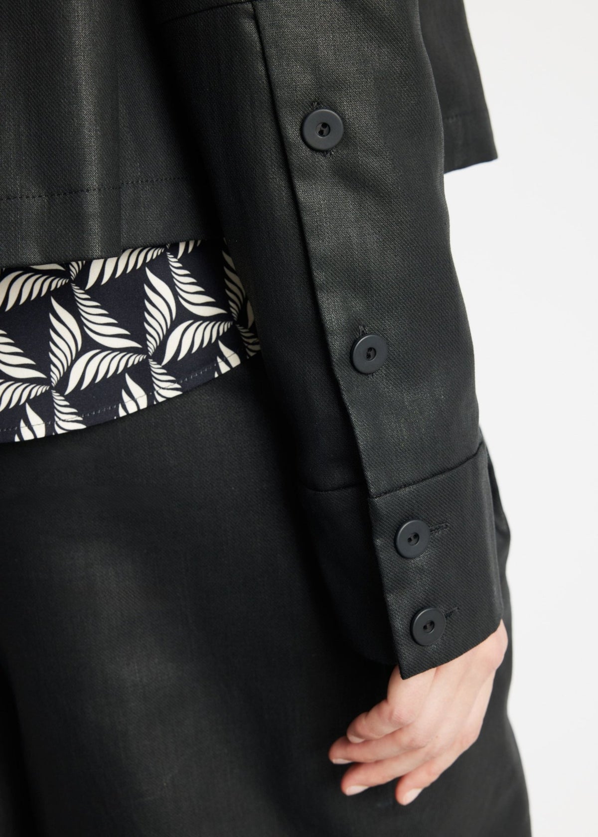 Gerade Hemdjacke ZANZIA aus 100 % Baumwolle - FOX'S-Fashion