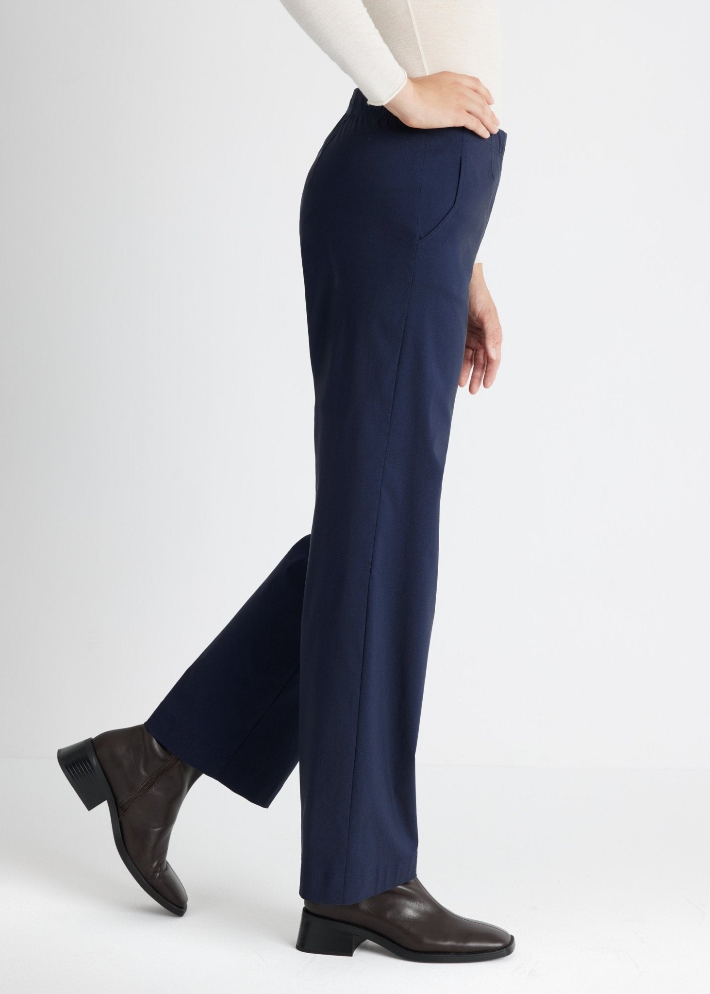 Gerade Hose JUSTIRA aus Viskose-Mix mit Gummibund - FOX'S-Fashion