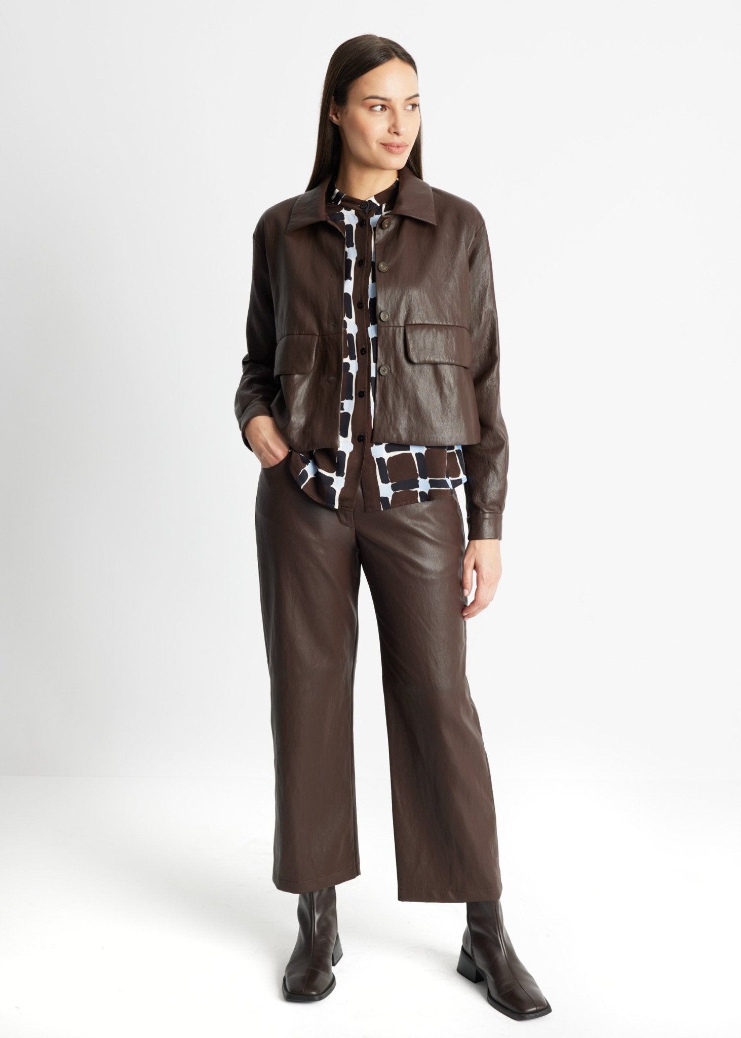 Gerade Jacke WIATA aus Lederimitat - FOX'S-Fashion