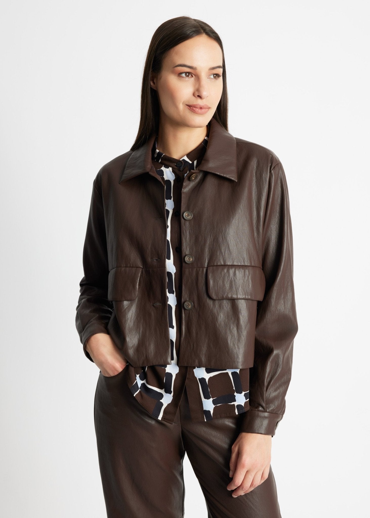 Gerade Jacke WIATA aus Lederimitat - FOX'S-Fashion