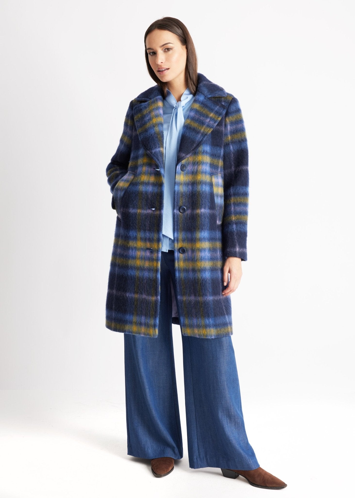 Gerader Mantel KARORA aus Schurwolle - FOX'S-Fashion