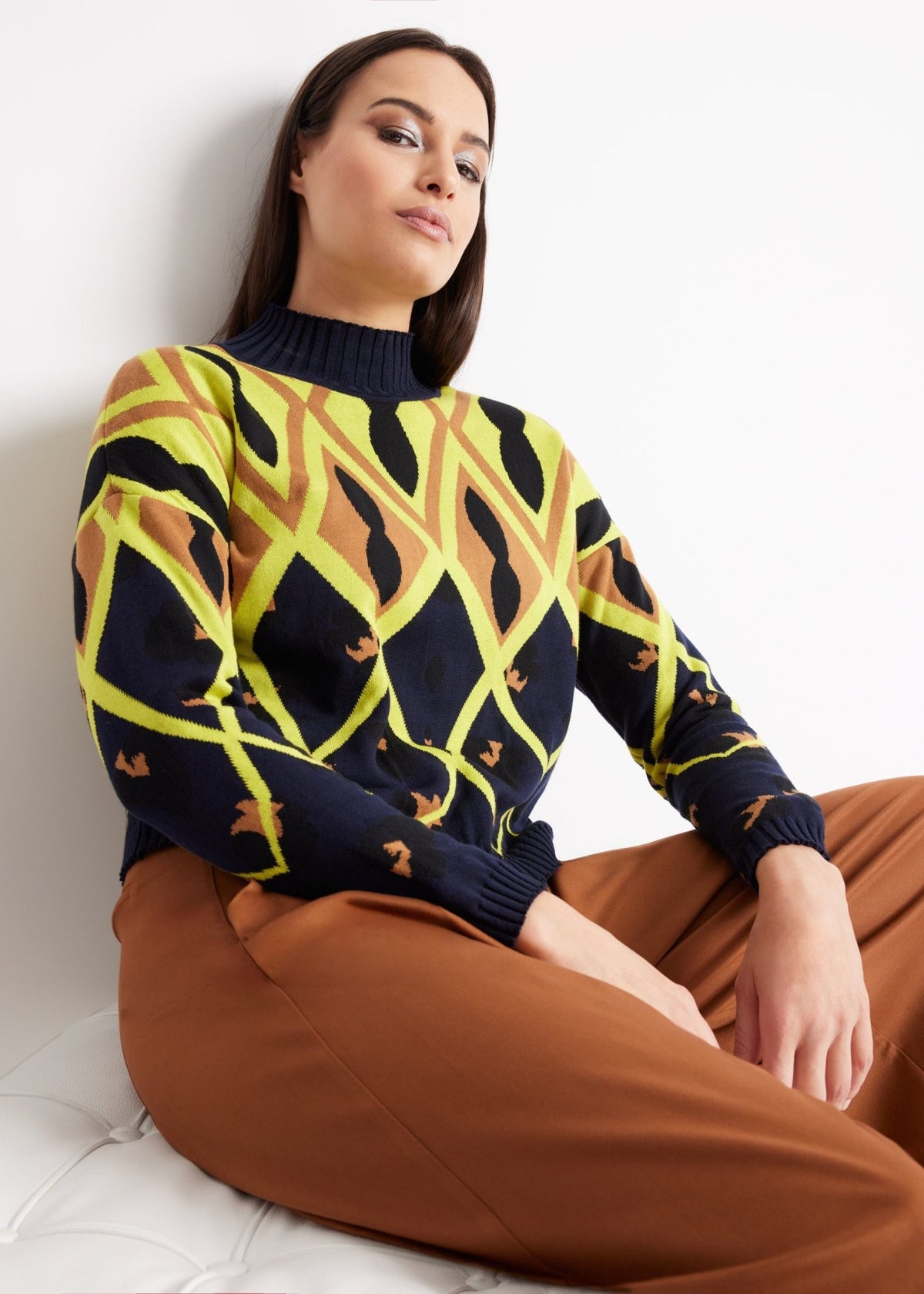 Gerader Strickpullover DARIBO aus Baumwoll-Mix - FOX'S-Fashion
