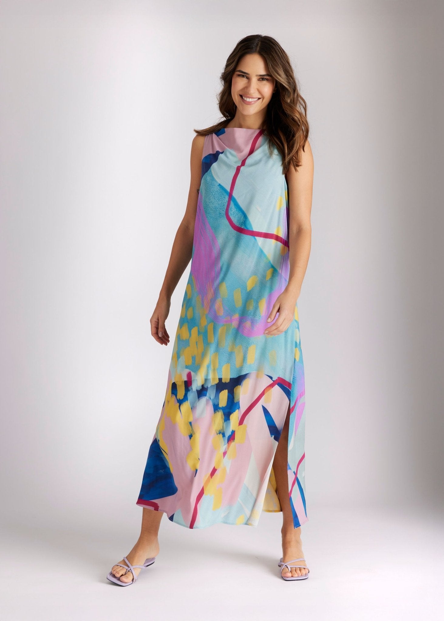 Gerades Midi - Kleid WUVITA aus Viskose - FOX'S - Fashion