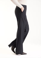 Hose TADOKI mit geradem Bein und Nadelstreifen in Dunkelblau