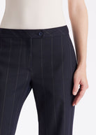 Hose TADOKI mit geradem Bein und Nadelstreifen in Dunkelblau