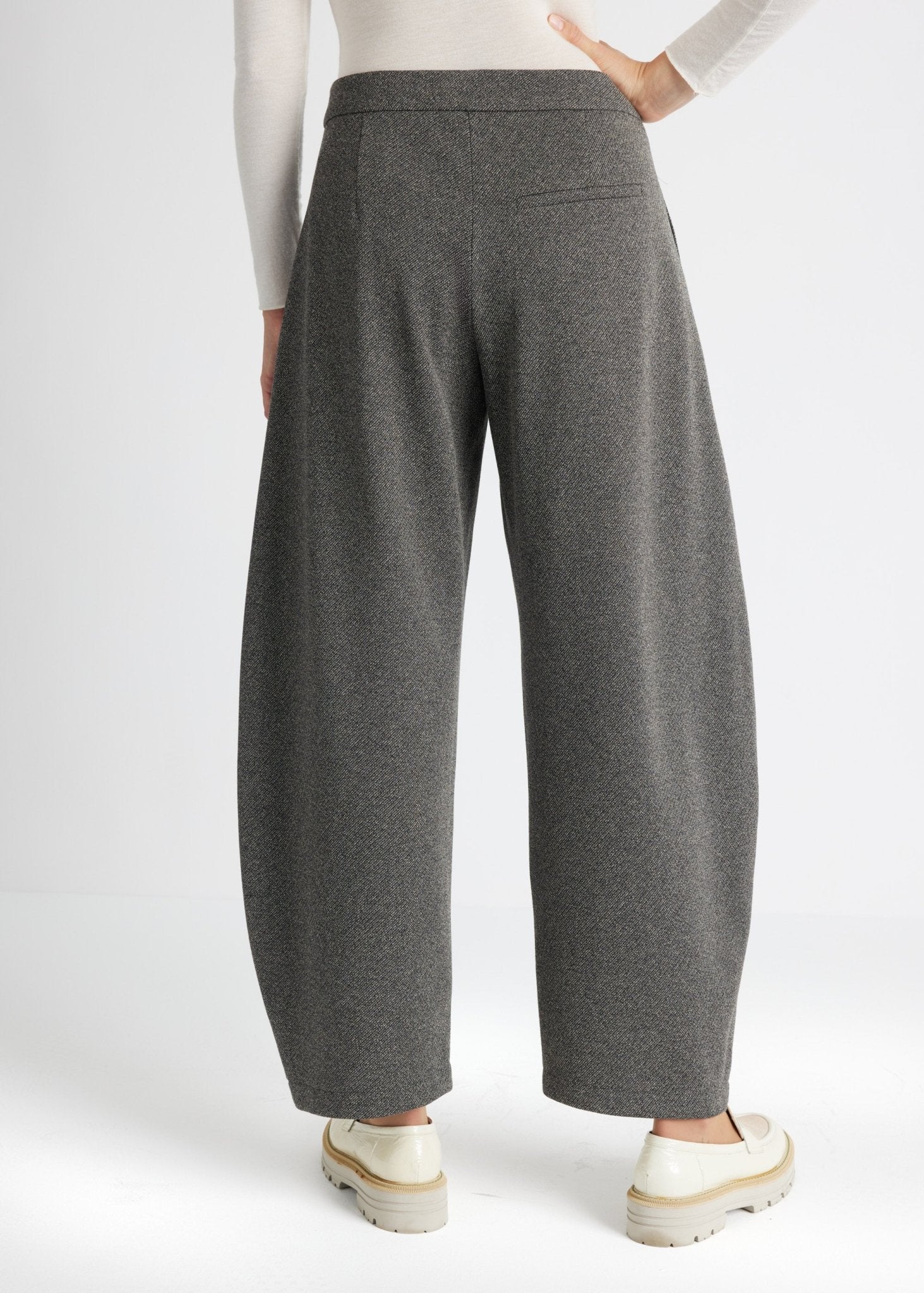 Hose WAHOSSA aus meliertem Viskose-Baumwoll-Mix im Barrel-Fit - FOX'S-Fashion