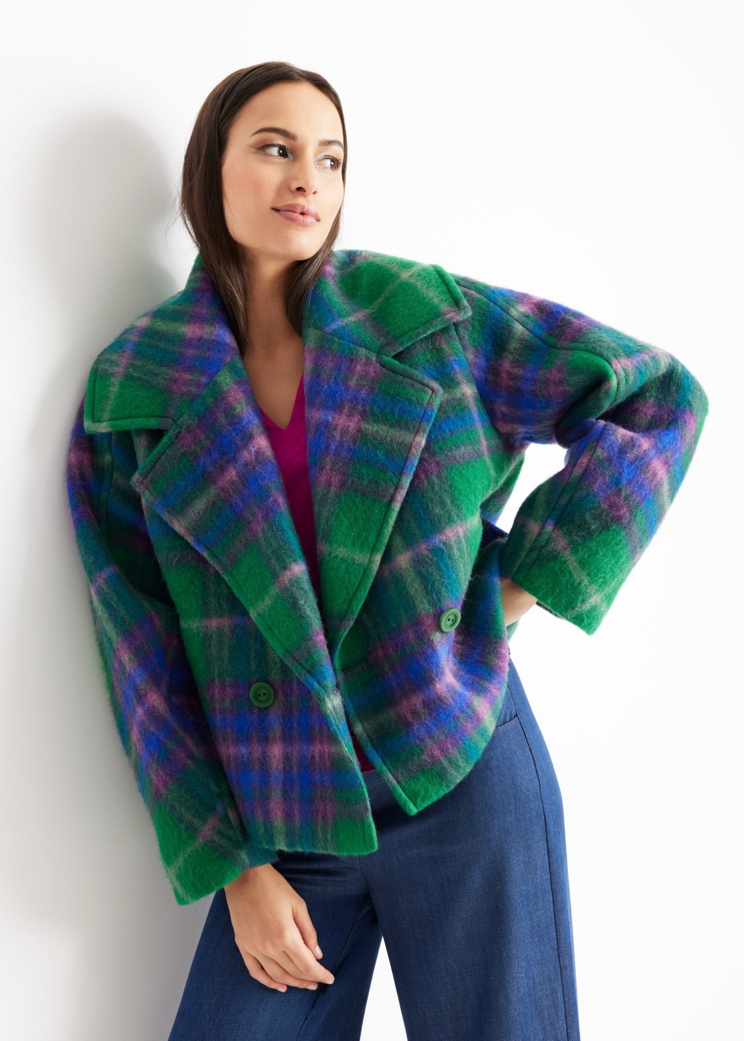 Kastige Jacke KARIDO aus Schurwolle - FOX'S-Fashion