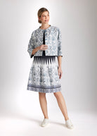 Kurzer One Size Rock LACROSA-S mit Gummiband und Vogelmuster in Blau