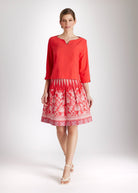 Kurzer One Size Rock LACROSA-S mit Gummiband und Vogelmuster in Rot