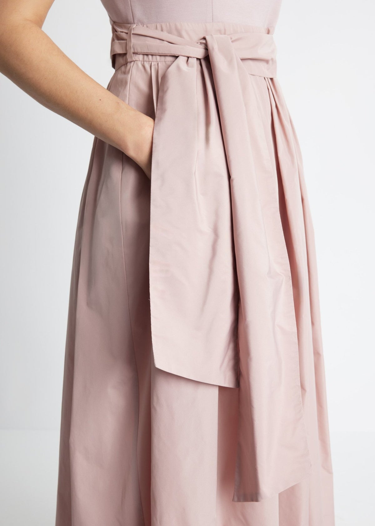 Langes Kleid SELONGIA im Patch aus Viskosejersey und Taft - FOX'S-Fashion